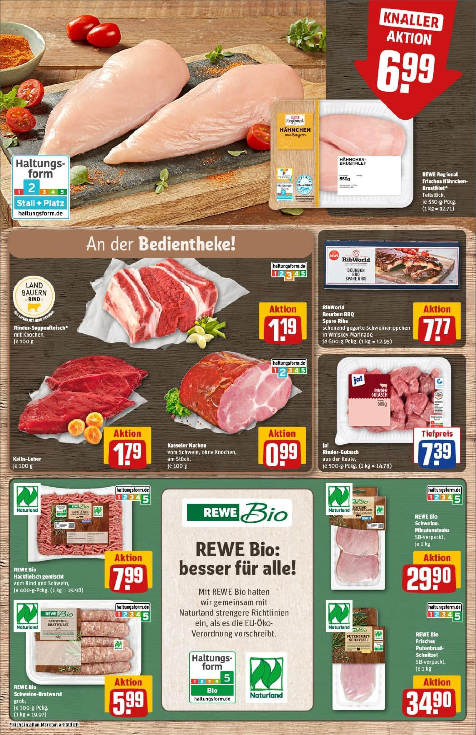 REWE Prospekt ab 06.10.2025 zum Blättern » Angebote | Seite: 11 | Produkte: Rindergulasch, Schnitzel, Kasseler nacken, Steak
