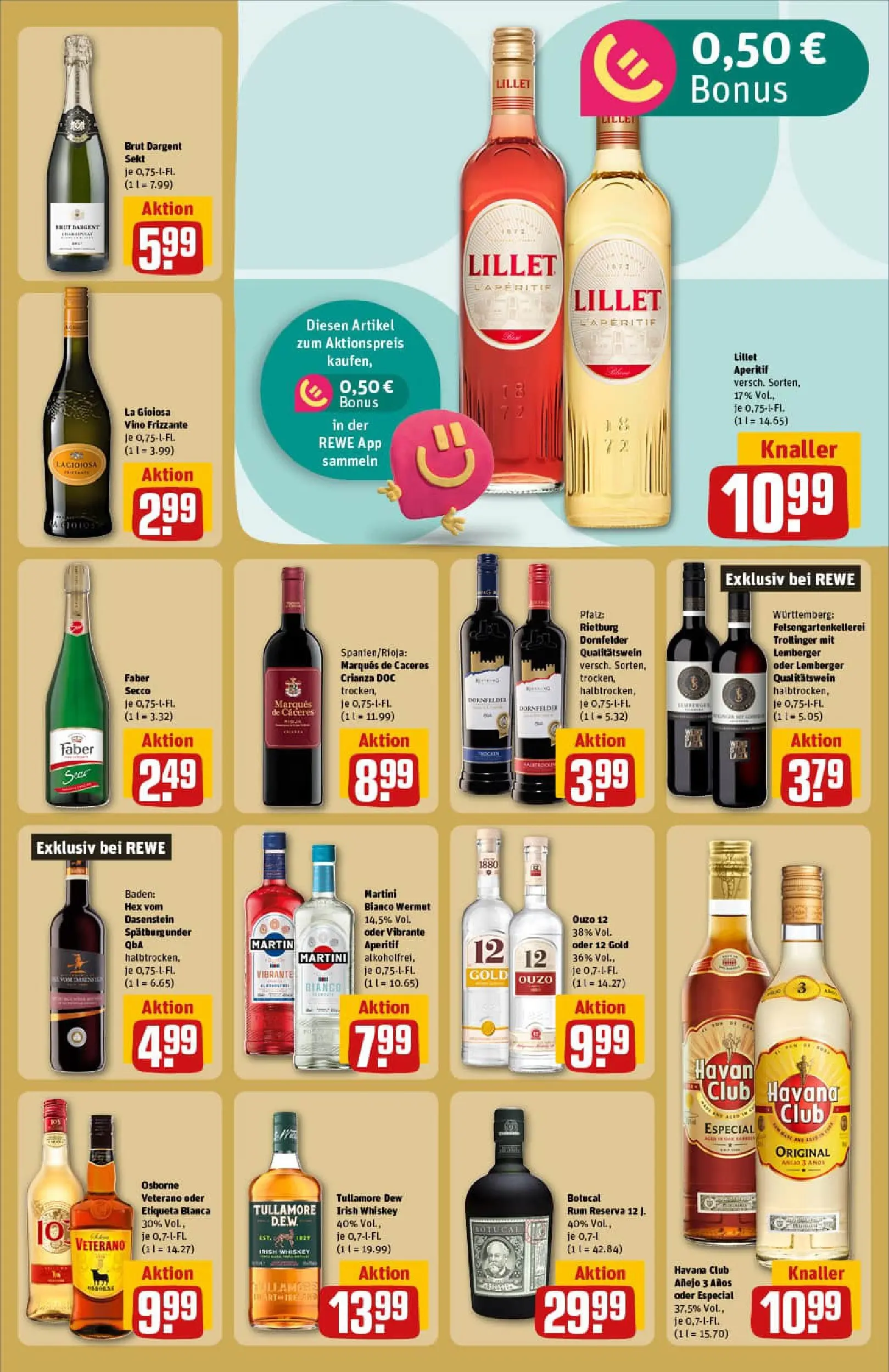 REWE Prospekt ab 06.10.2025 zum Blättern » Angebote | Seite: 17 | Produkte: Havana club, Rum, Lillet, Brut dargent
