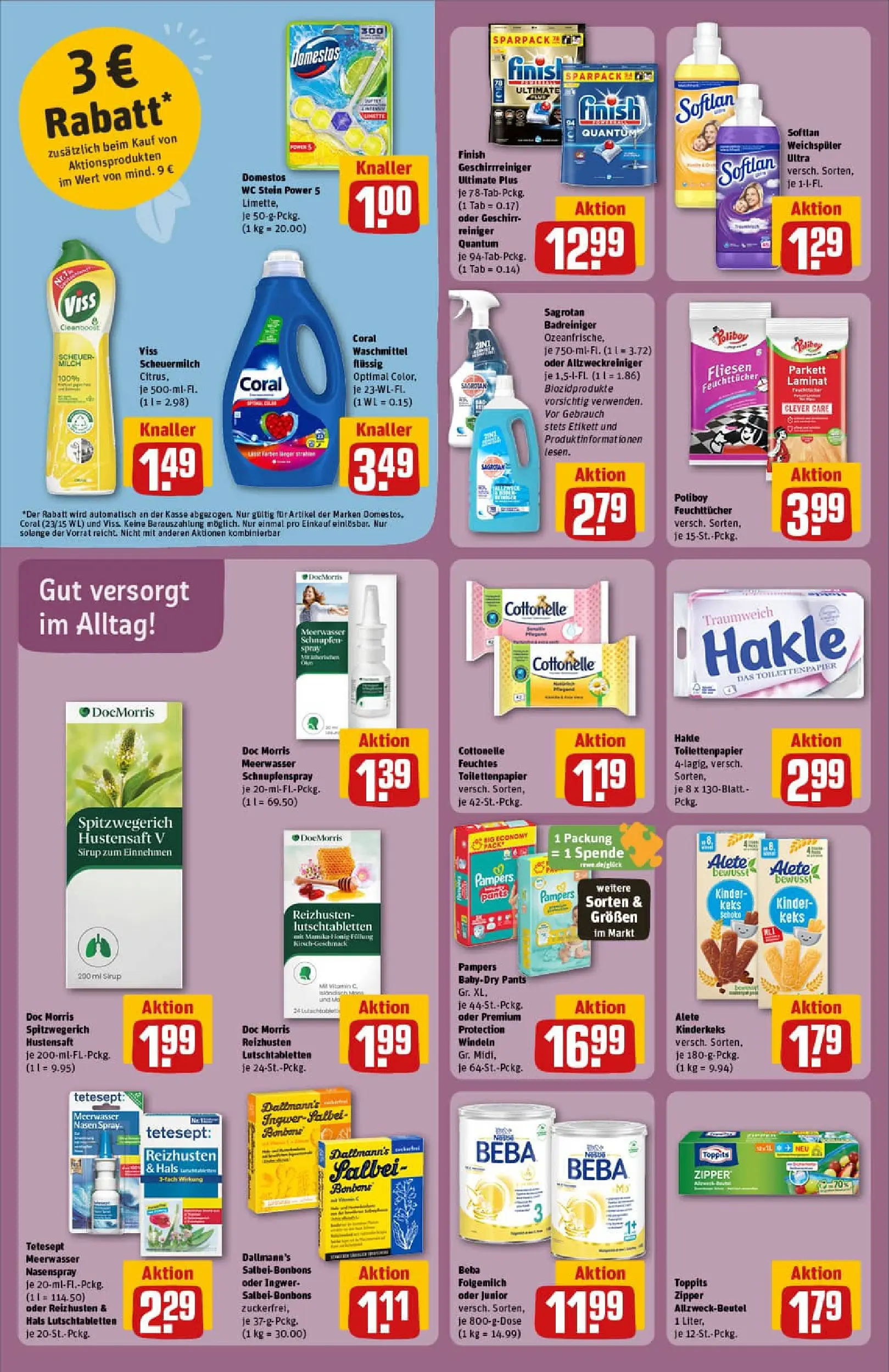 REWE Prospekt ab 06.10.2025 zum Blättern » Angebote | Seite: 20 | Produkte: Coral waschmittel, Sirup, Weichspüler, WC Stein