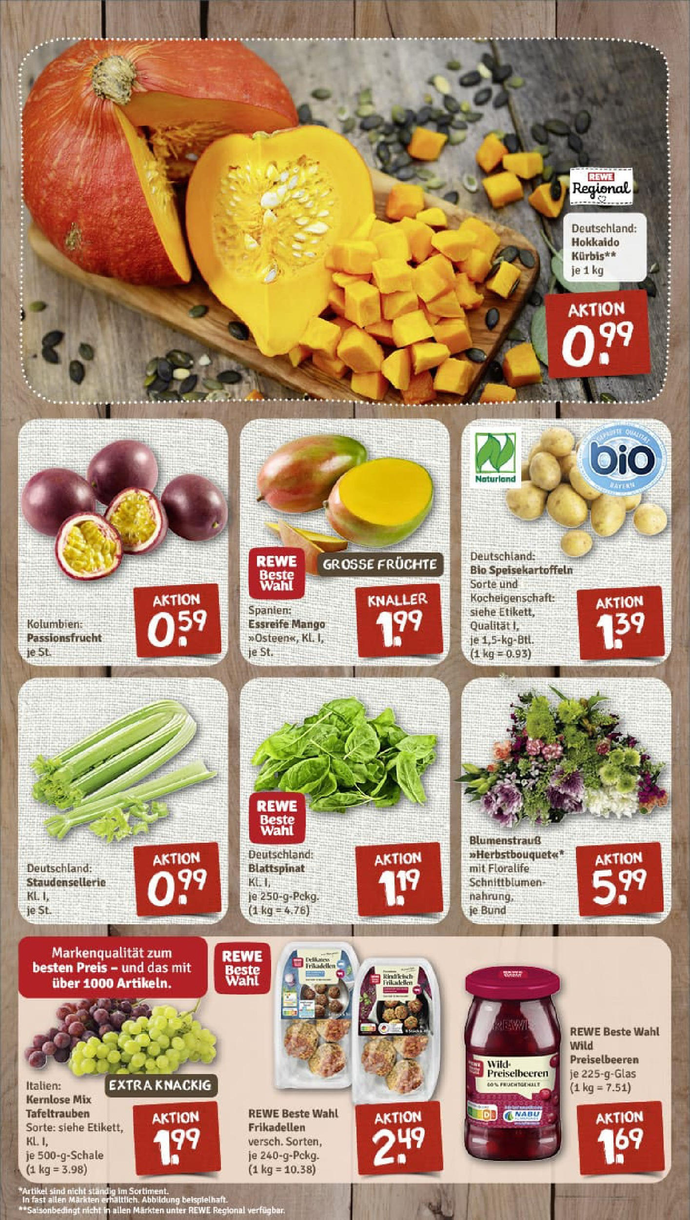 REWE Prospekt ab 06.10.2025 zum Blättern » Angebote | Seite: 3 | Produkte: Mango, Kürbis
