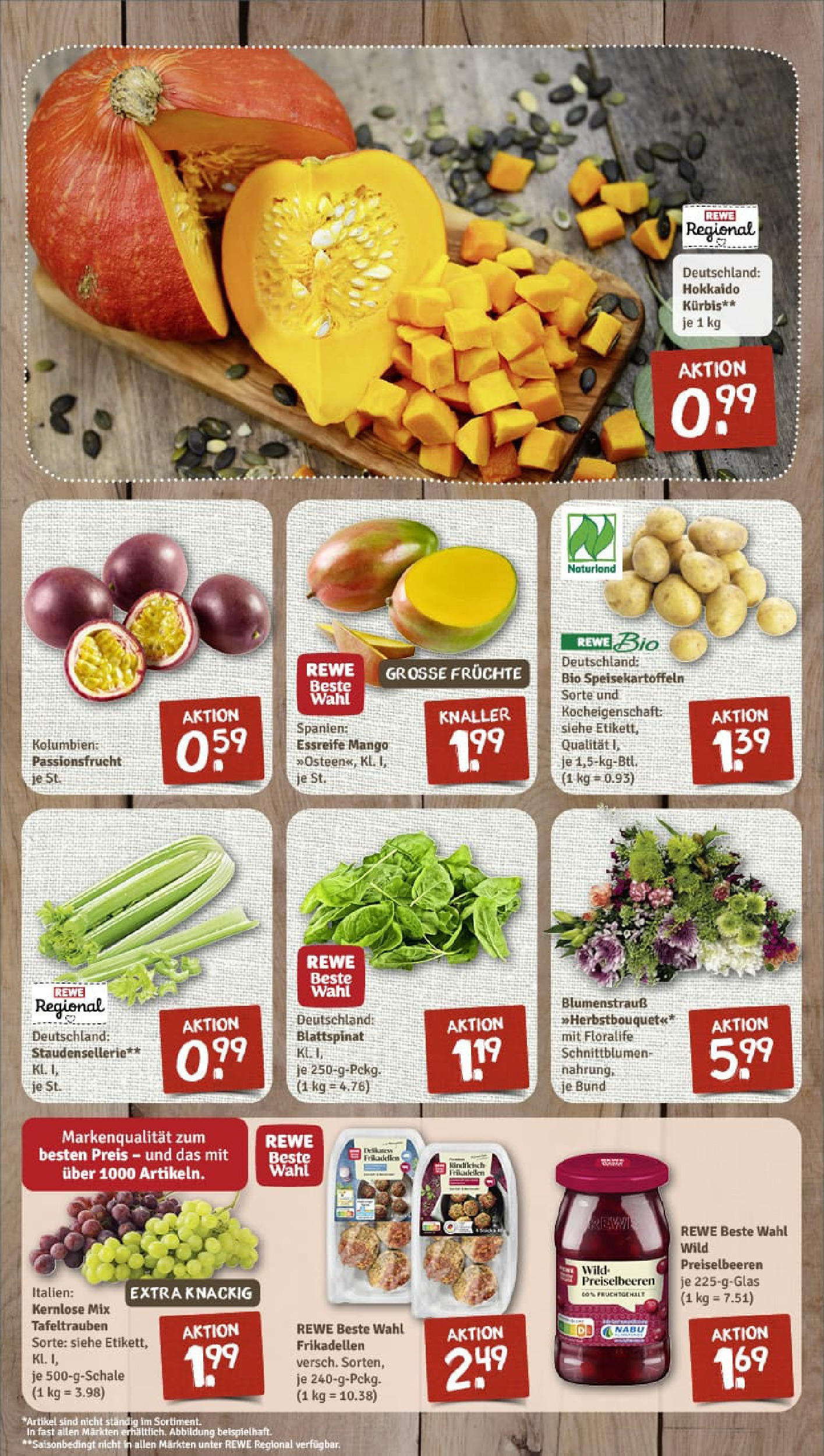 REWE Prospekt ab 06.10.2025 zum Blättern » Angebote | Seite: 3 | Produkte: Mango, Kürbis