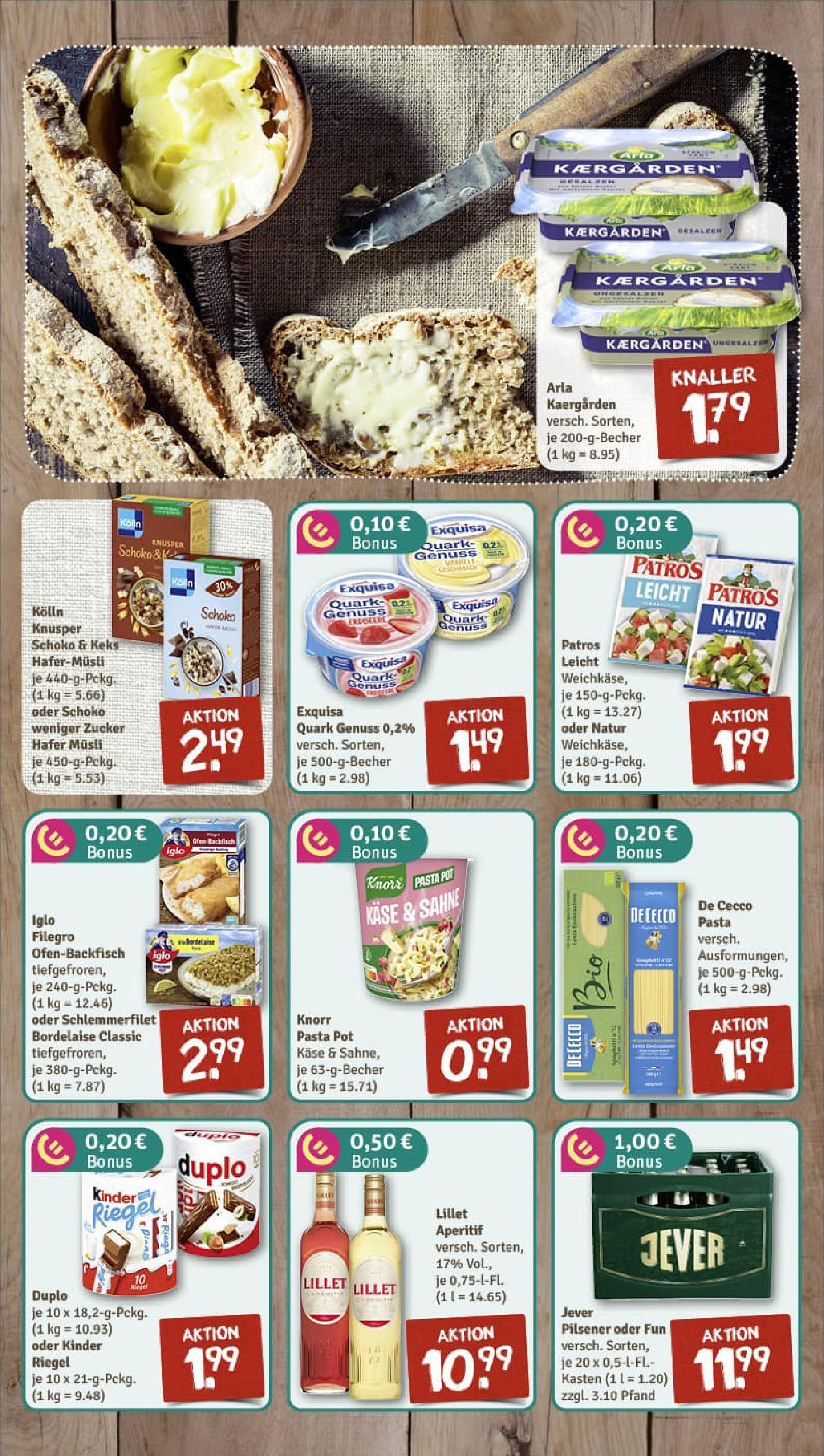 REWE Prospekt ab 06.10.2025 zum Blättern » Angebote | Seite: 6 | Produkte: Iglo, Kinder riegel, Lillet, Jever