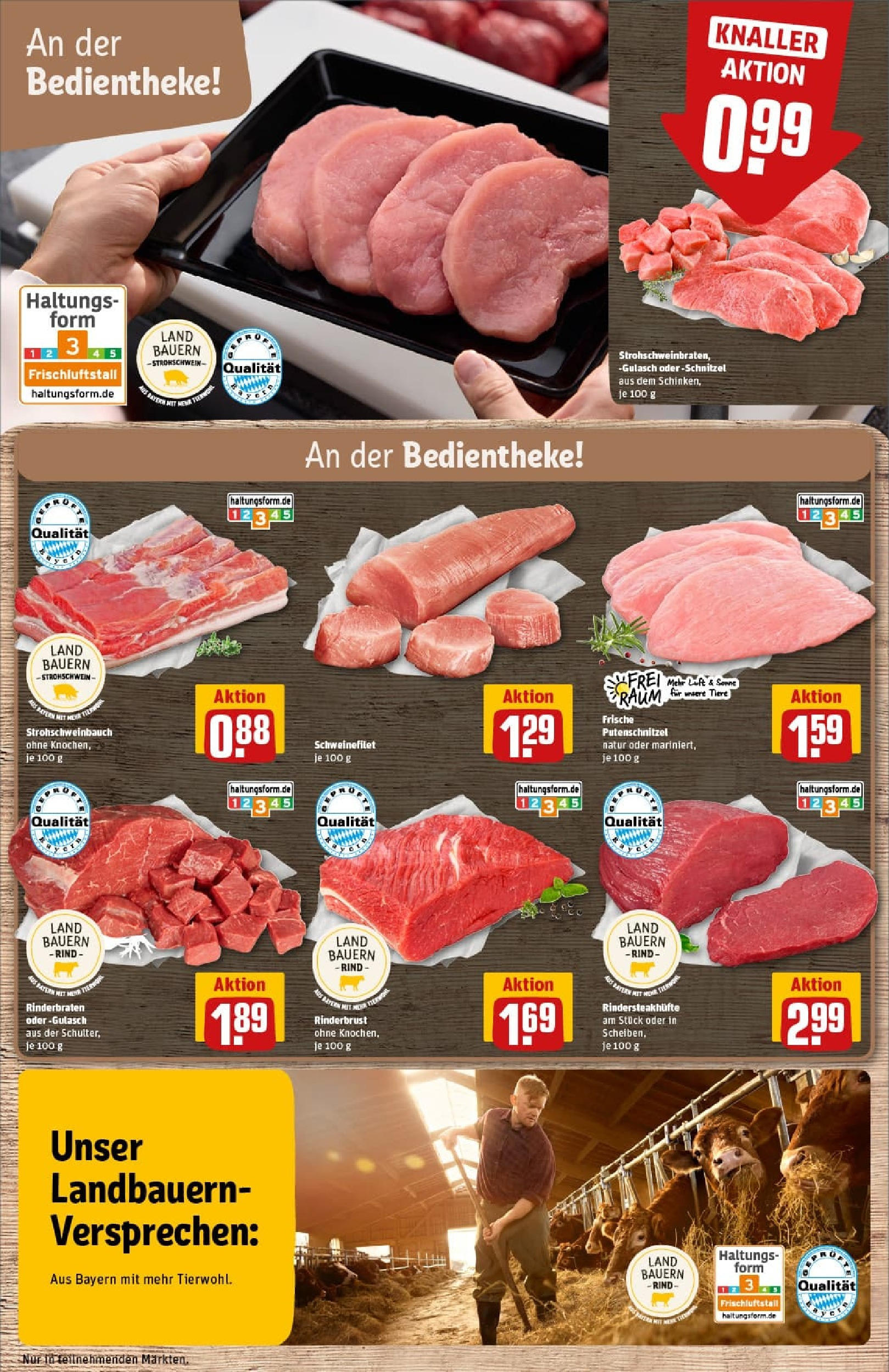 REWE Prospekt ab 06.10.2025 zum Blättern » Angebote | Seite: 12 | Produkte: Rinderbraten, Schweinefilet, Gulasch, Putenschnitzel