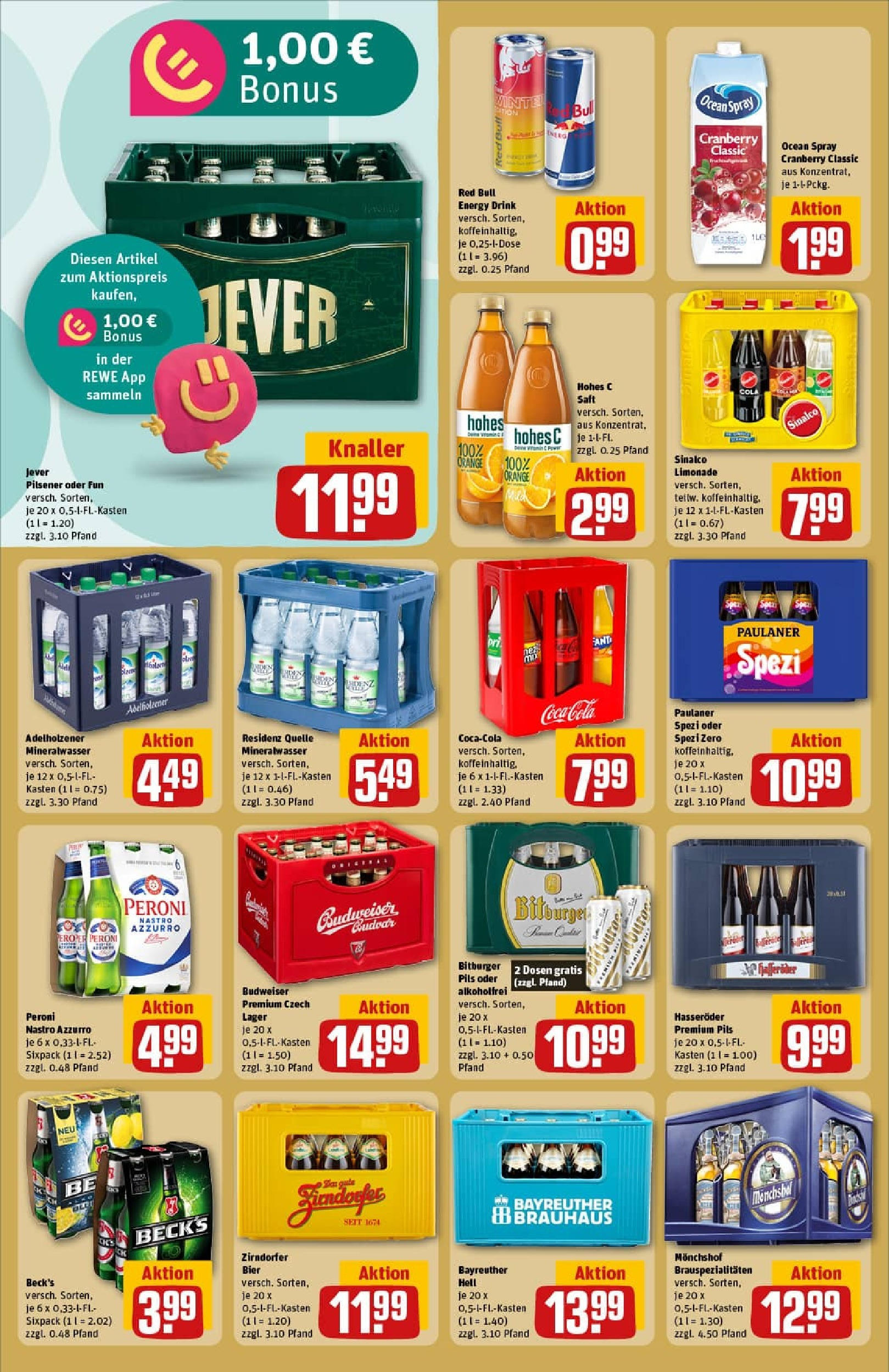REWE Prospekt ab 06.10.2025 zum Blättern » Angebote | Seite: 20 | Produkte: Bayreuther hell, Energy, Adelholzener, Mineralwasser