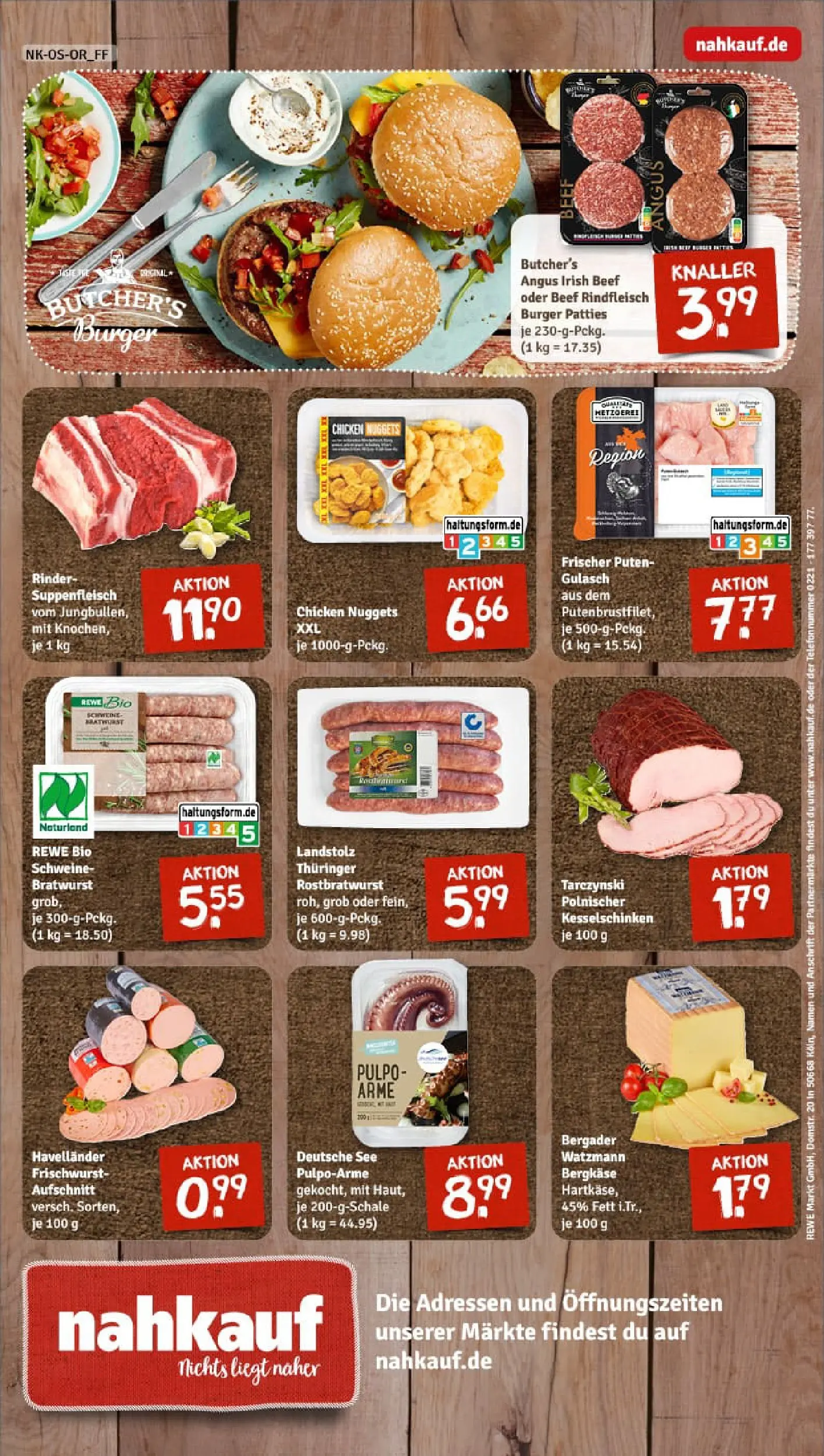 REWE Prospekt ab 06.10.2025 zum Blättern » Angebote | Seite: 8 | Produkte: Bratwurst, Gulasch, Suppenfleisch, Rindfleisch