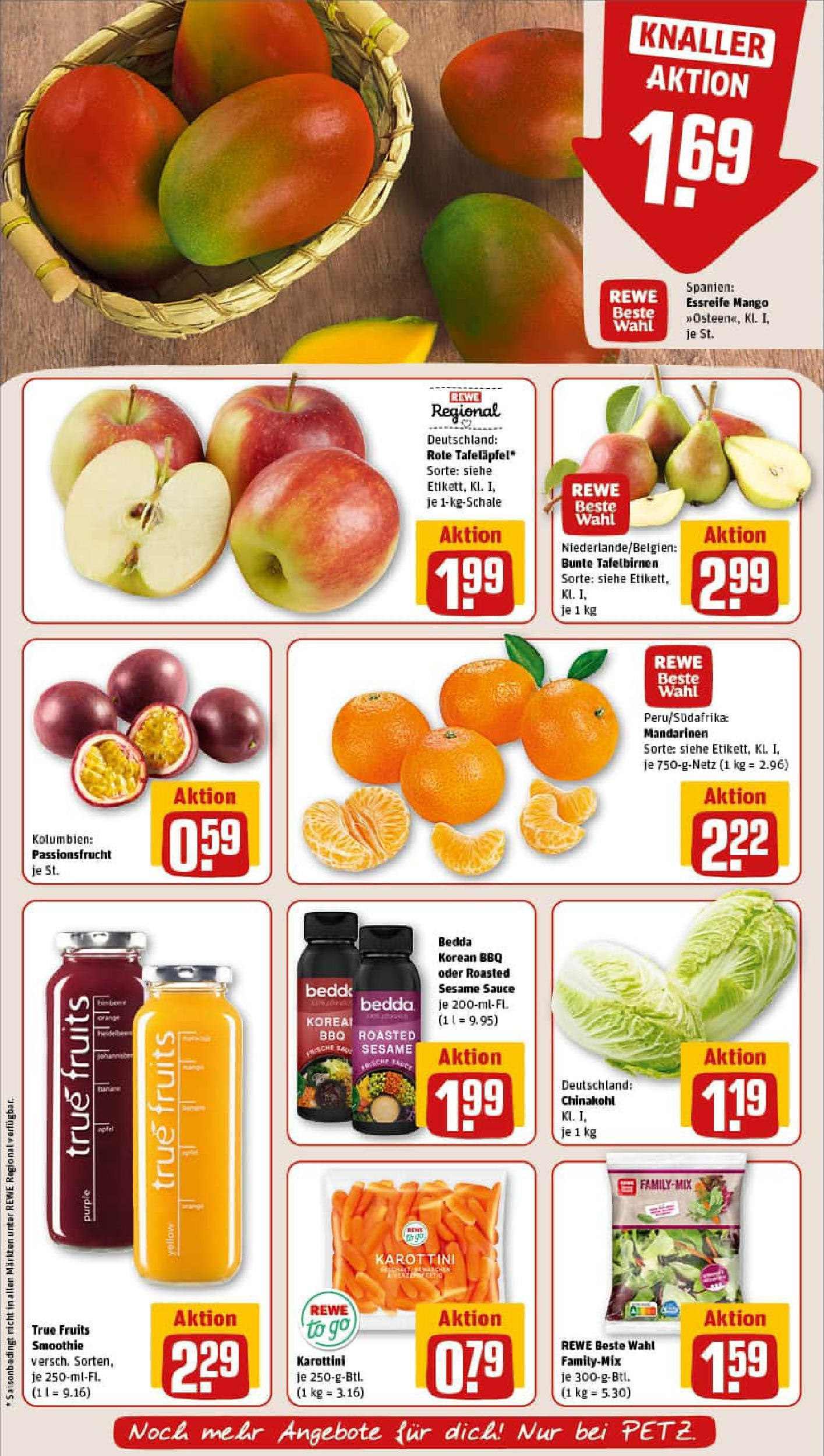 REWE Prospekt ab 06.10.2025 zum Blättern » Angebote | Seite: 6 | Produkte: Mandarinen, Mango, Chinakohl