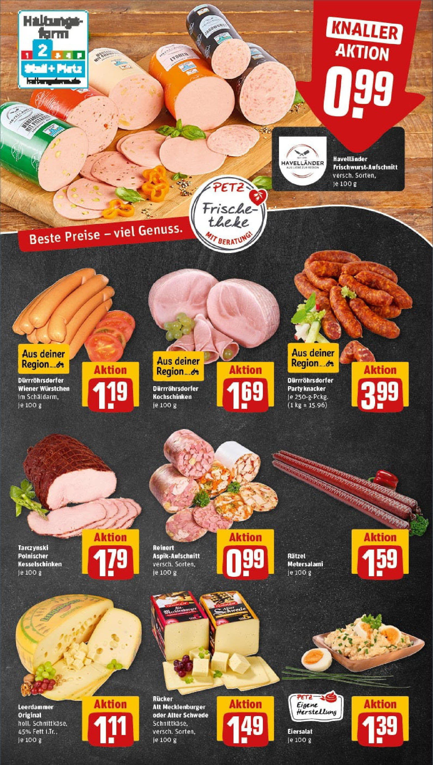 REWE Prospekt ab 06.10.2025 zum Blättern » Angebote | Seite: 9 | Produkte: Wiener wurstchen, Leerdammer, Salami