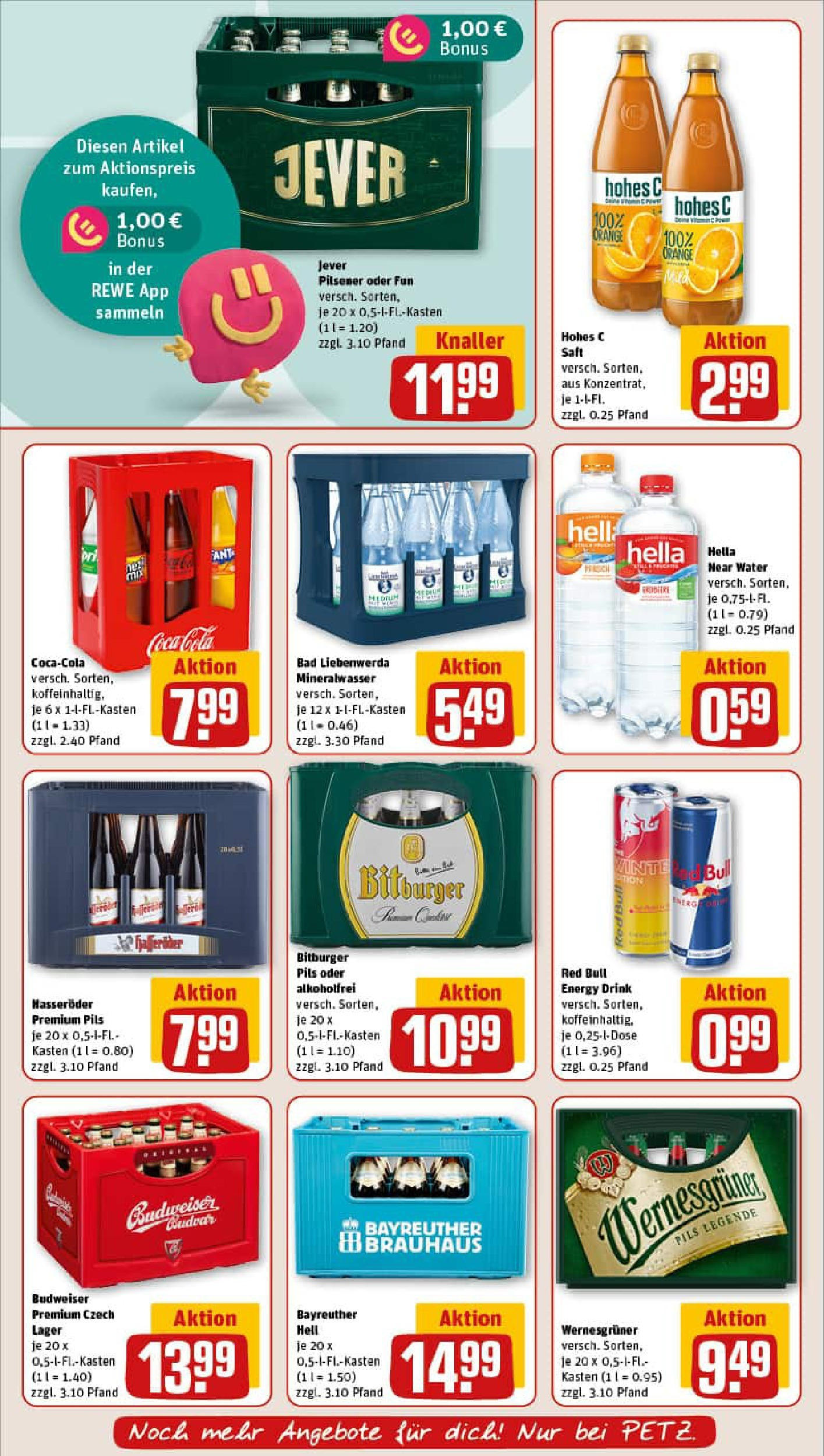 REWE Prospekt ab 06.10.2025 zum Blättern » Angebote | Seite: 16 | Produkte: Pils, Wernesgruner, Budweiser, Hasseröder