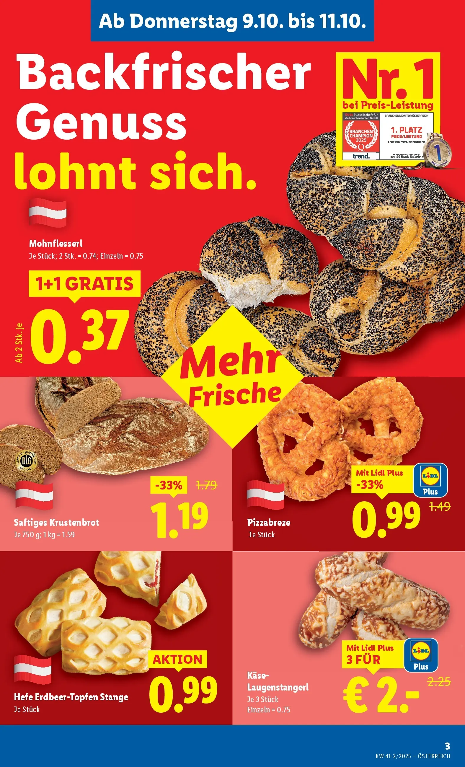Lidl - Wien, Langenzersdorf, Zwettl ab 09.10.2025 - Angebote ab donnerstag | Seite: 7 | Produkte: Käse