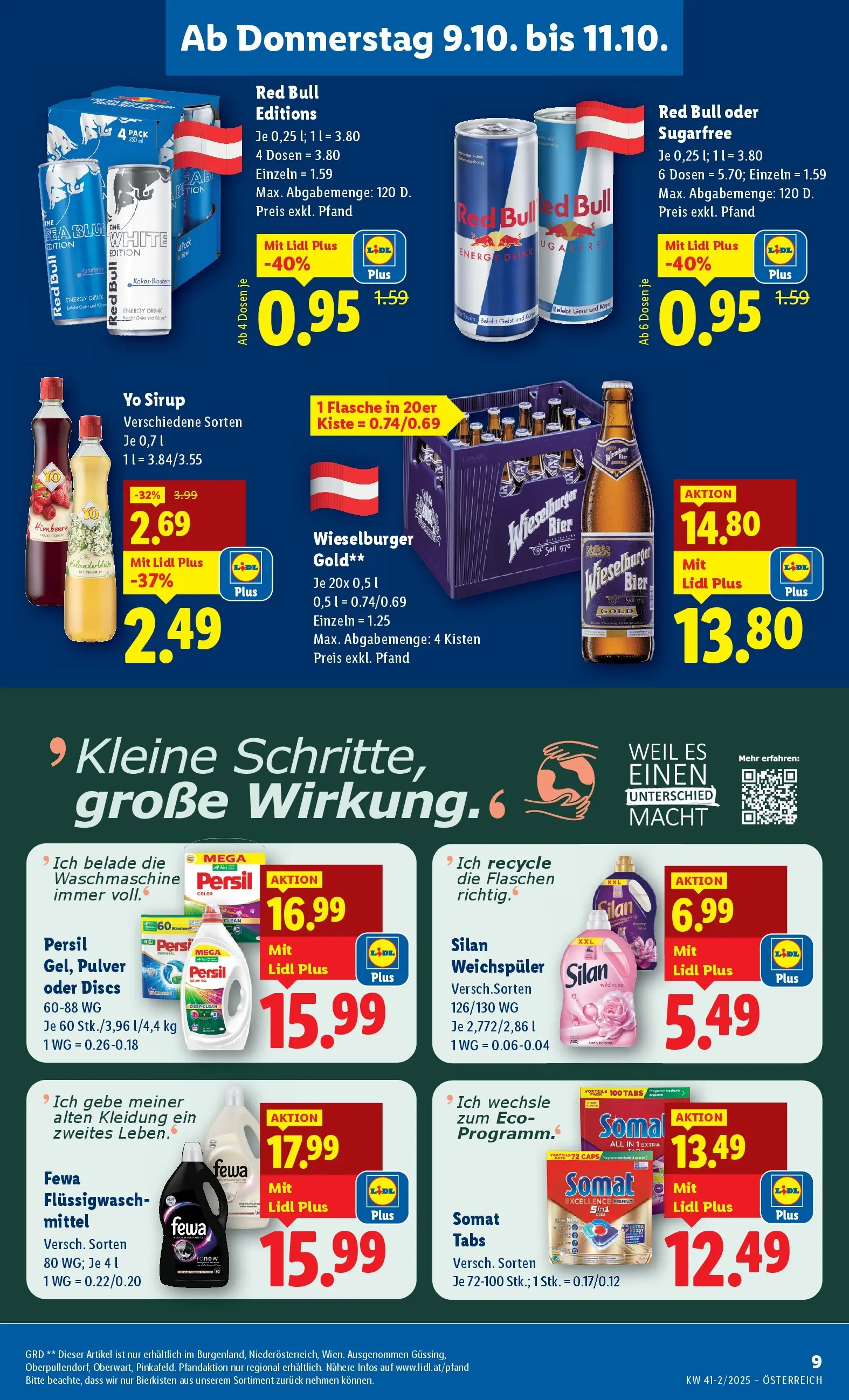 Lidl - Wien, Langenzersdorf, Zwettl ab 09.10.2025 - Angebote ab donnerstag | Seite: 13 | Produkte: Himbeere, Waschmaschine, Bier, Weichspüler