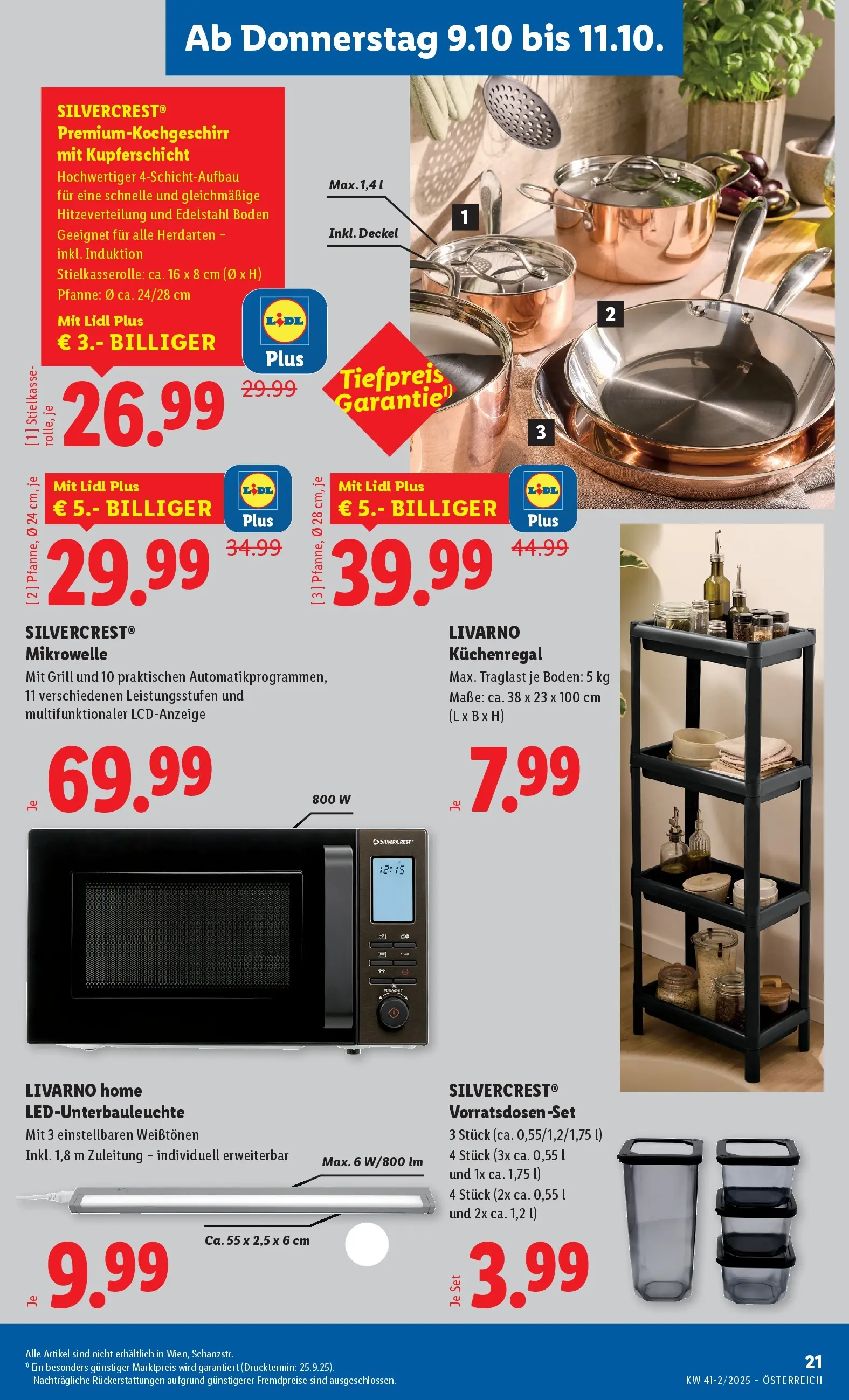 Lidl - Wien, Langenzersdorf, Zwettl ab 09.10.2025 - Angebote ab donnerstag | Seite: 25 | Produkte: Mikrowelle, Grill