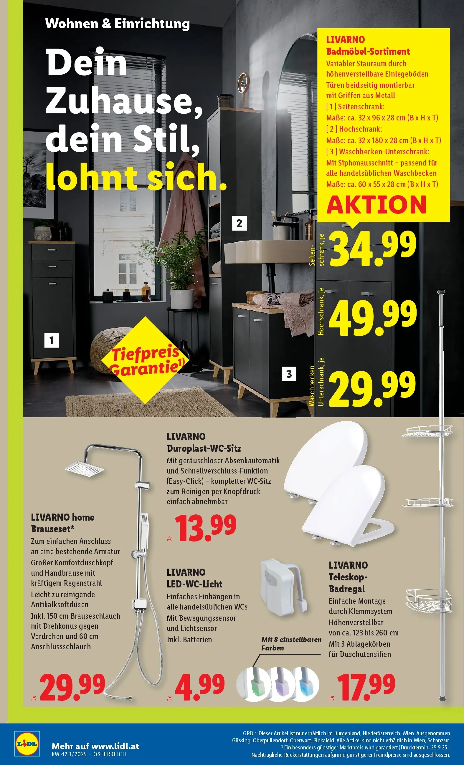 Lidl - Wien, Langenzersdorf, Zwettl ab 09.10.2025 - Angebote ab donnerstag | Seite: 34 | Produkte: Waschbecken