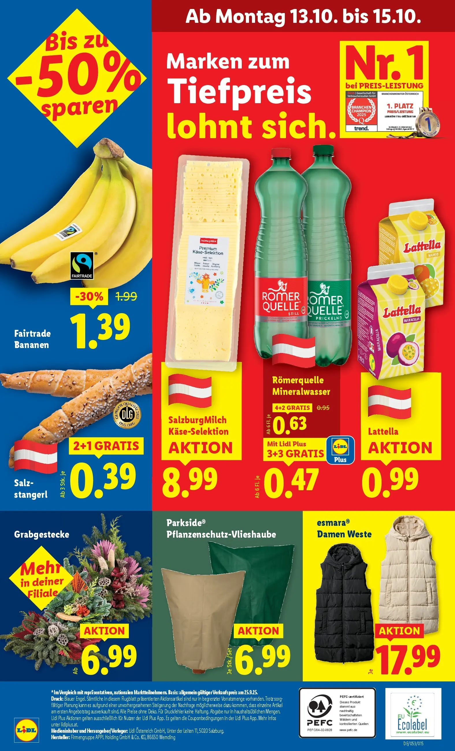 Lidl - Wien, Langenzersdorf, Zwettl ab 09.10.2025 - Angebote ab donnerstag | Seite: 46 | Produkte: Weste, Salz, Mango, Bananen