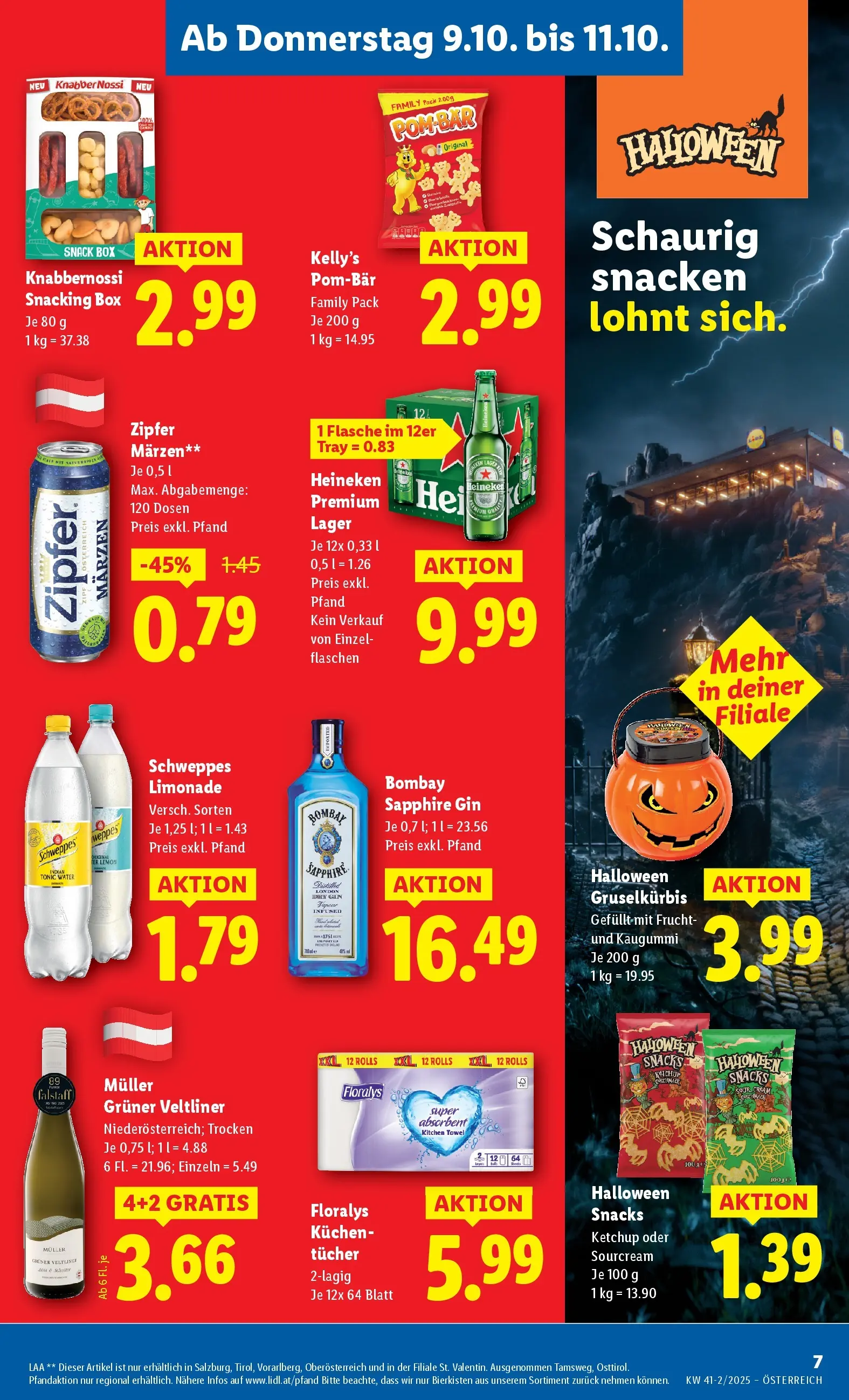 Lidl - Jenbach, Eferding, Dornbirn ab 09.10.2025 - Angebote ab donnerstag | Seite: 11 | Produkte: Gin, Ketchup, Box