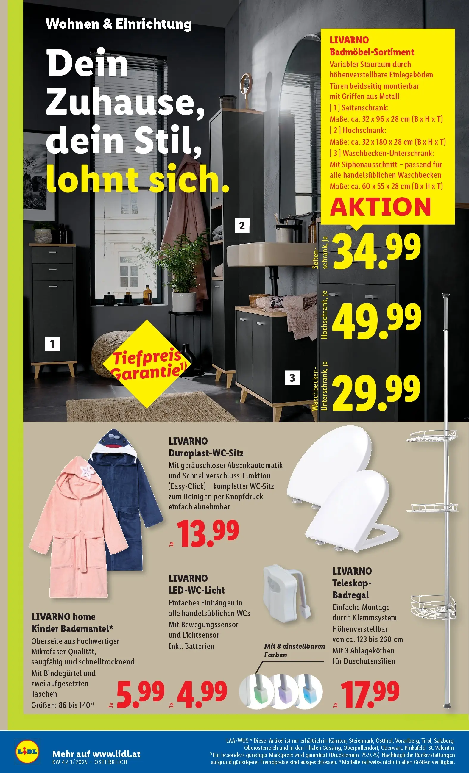 Lidl - Jenbach, Eferding, Dornbirn ab 09.10.2025 - Angebote ab donnerstag | Seite: 34 | Produkte: Waschbecken