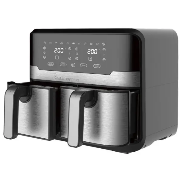 MASTERPRO Heißluftfritteuse Doppelbehälter BGMP-9178-BK