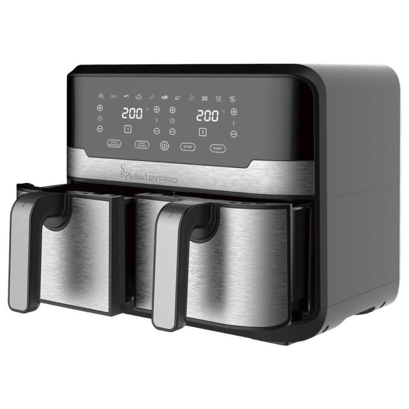 MASTERPRO Heißluftfritteuse Doppelbehälter BGMP-9178-BK