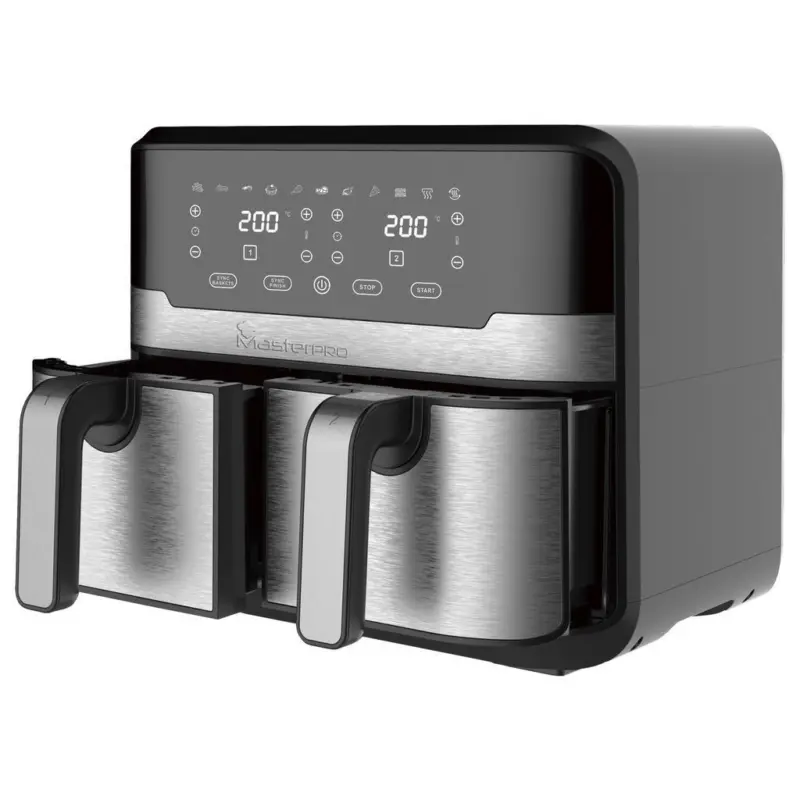 MASTERPRO Heißluftfritteuse Doppelbehälter BGMP-9178-BK