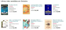 Libros más vendidos en Octubre