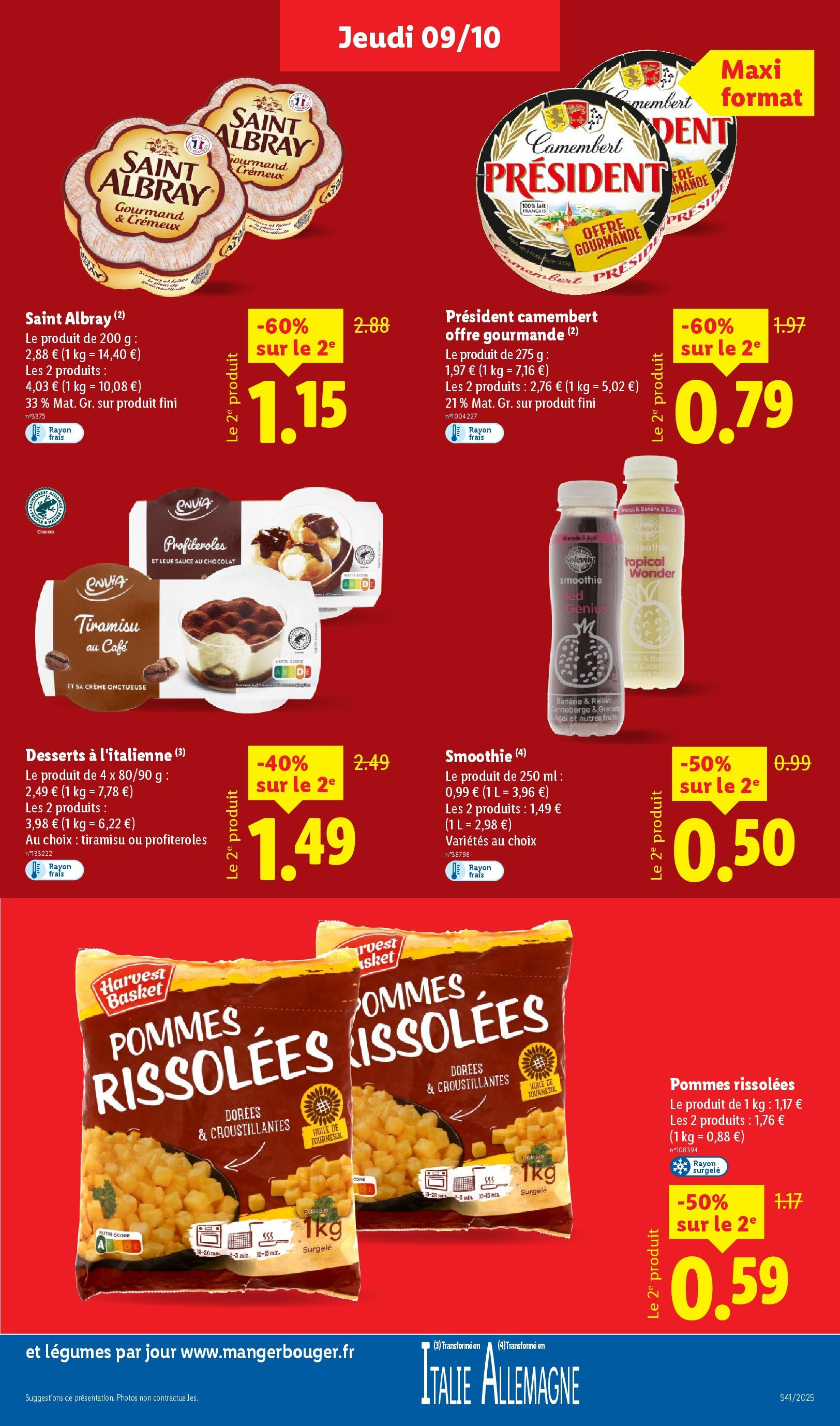 Catalogue LIDL du 08/10/2025 | Promo prospectus en ligne | Page: 13 | Produits: Amande, Raisin, Huile, Camembert