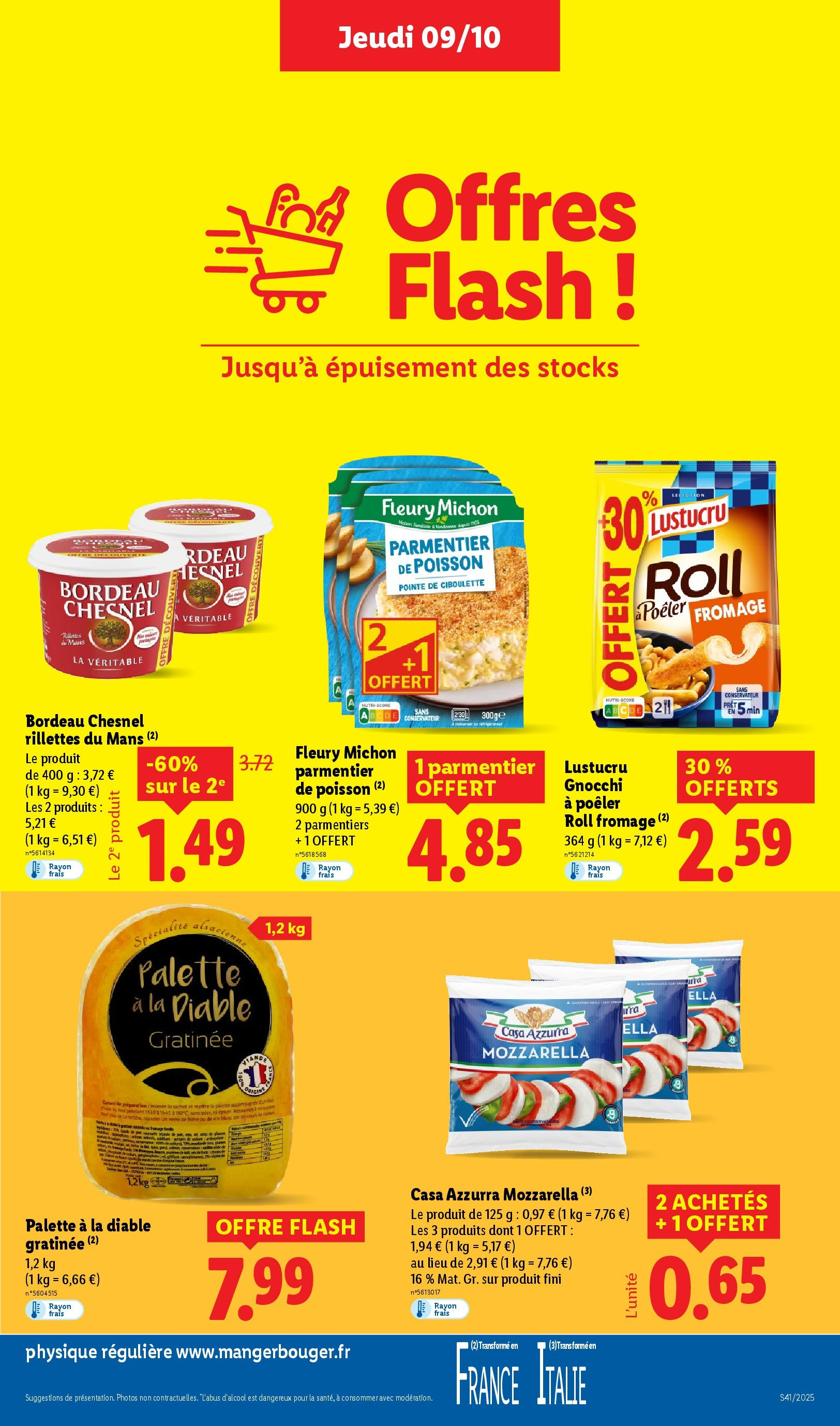 Catalogue LIDL du 08/10/2025 | Promo prospectus en ligne | Page: 17 | Produits: Mozzarella, Fromage, Vin, Poisson