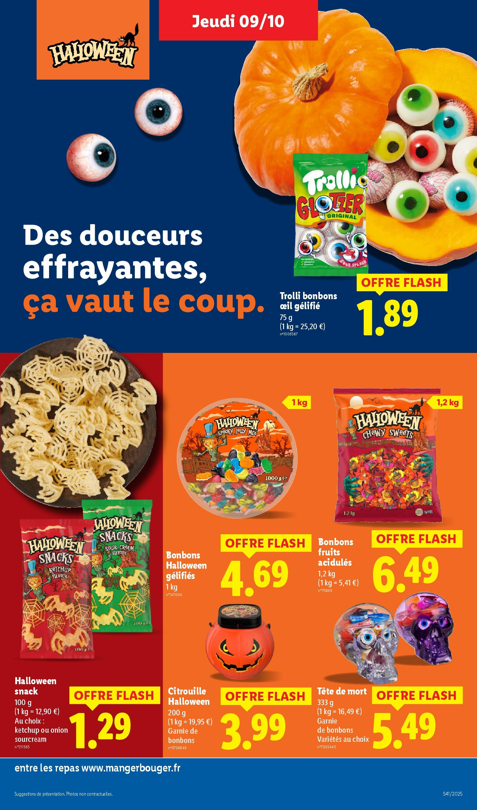 Catalogue LIDL du 08/10/2025 | Promo prospectus en ligne | Page: 25 | Produits: Citrouille, Bonbons halloween, Bonbons, Ketchup