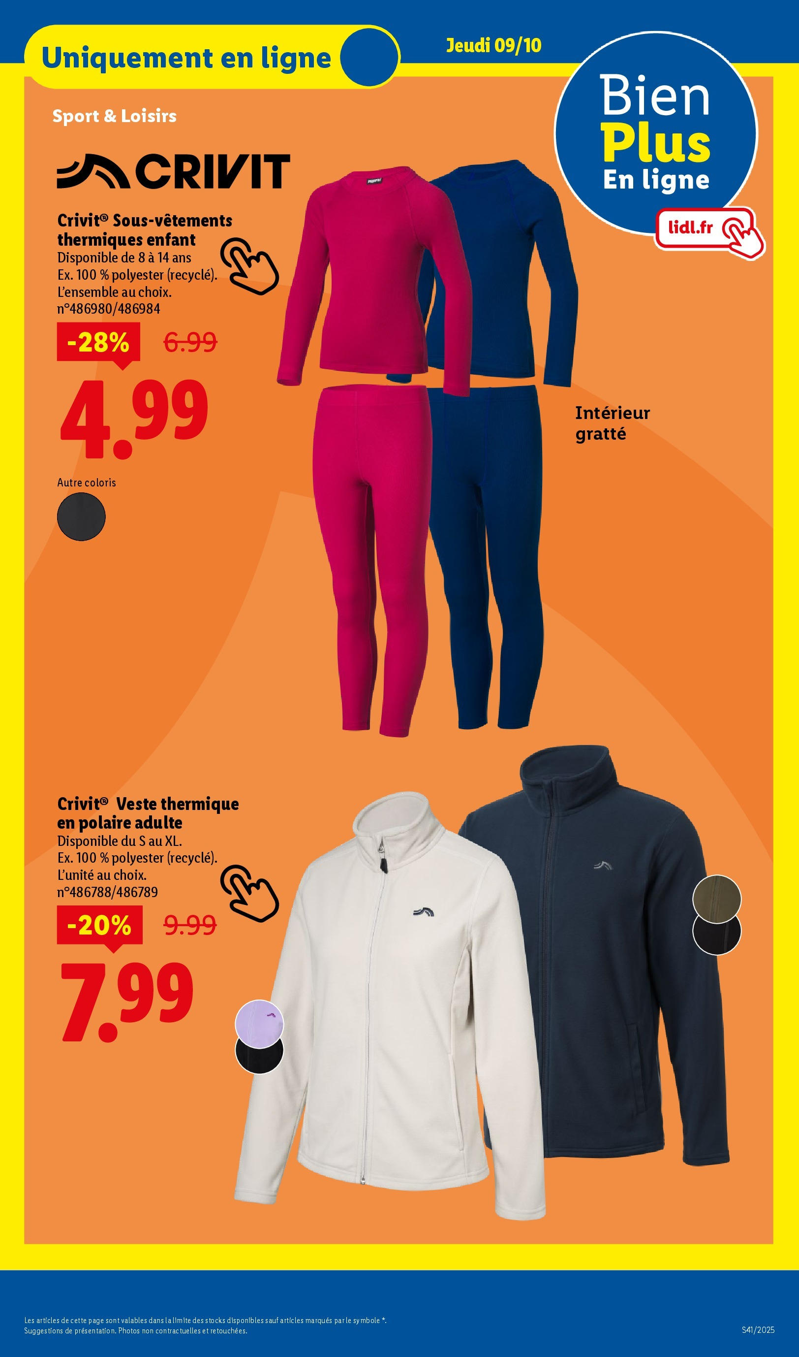 Catalogue LIDL du 08/10/2025 | Promo prospectus en ligne | Page: 33 | Produits: Veste, Sous-vêtements