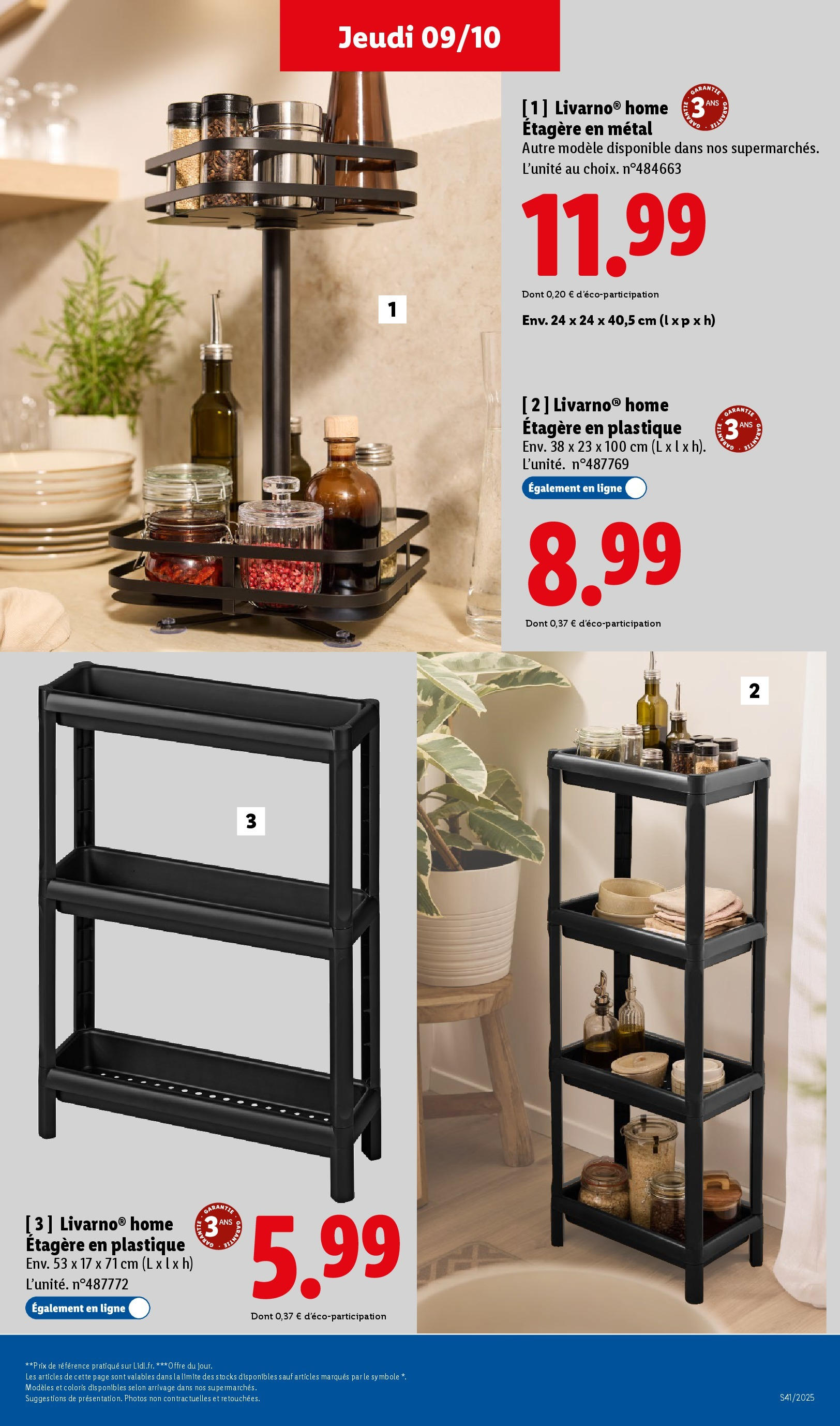 Catalogue LIDL du 08/10/2025 | Promo prospectus en ligne | Page: 41 | Produits: Étagère