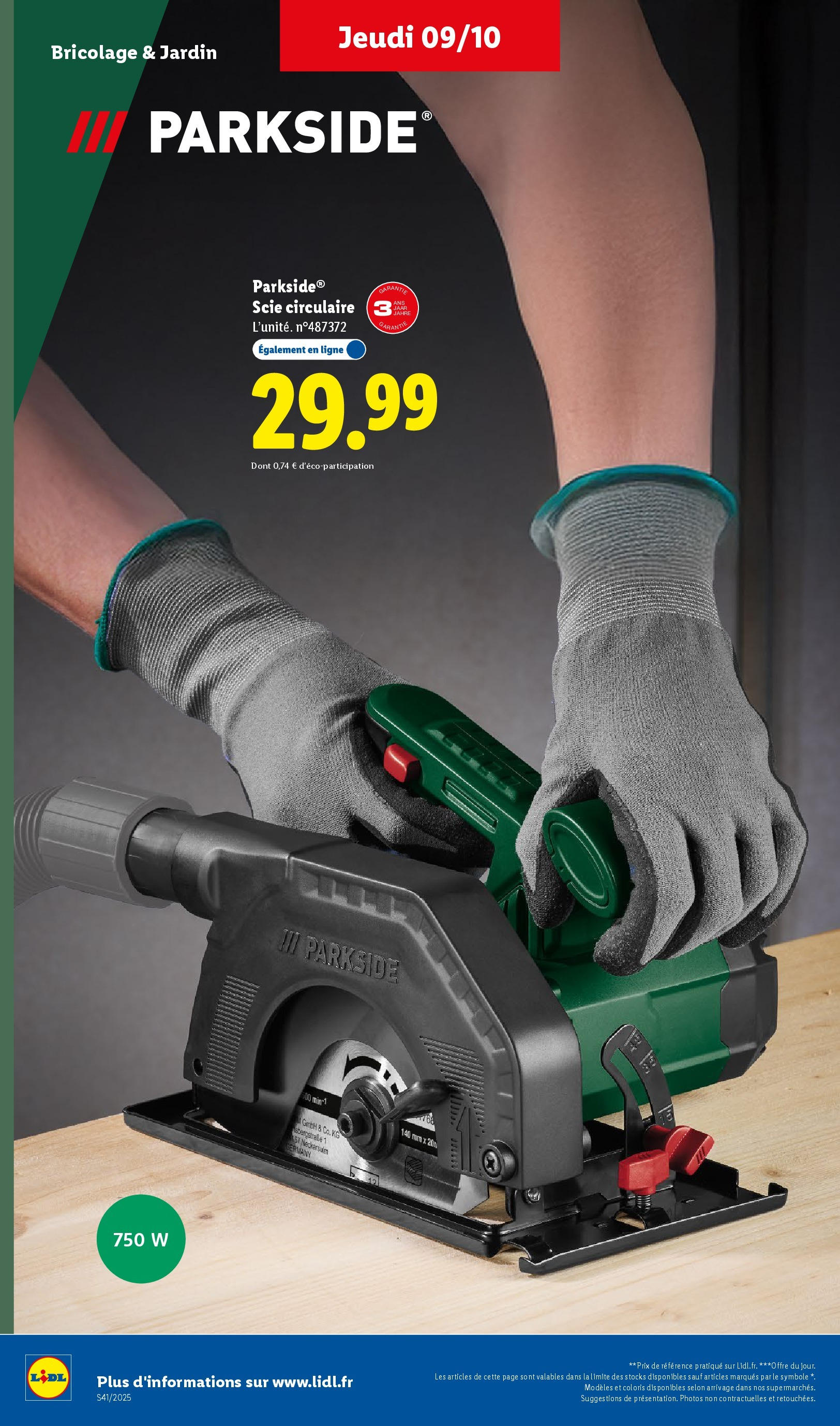 Catalogue LIDL du 08/10/2025 | Promo prospectus en ligne | Page: 46 | Produits: Scie circulaire
