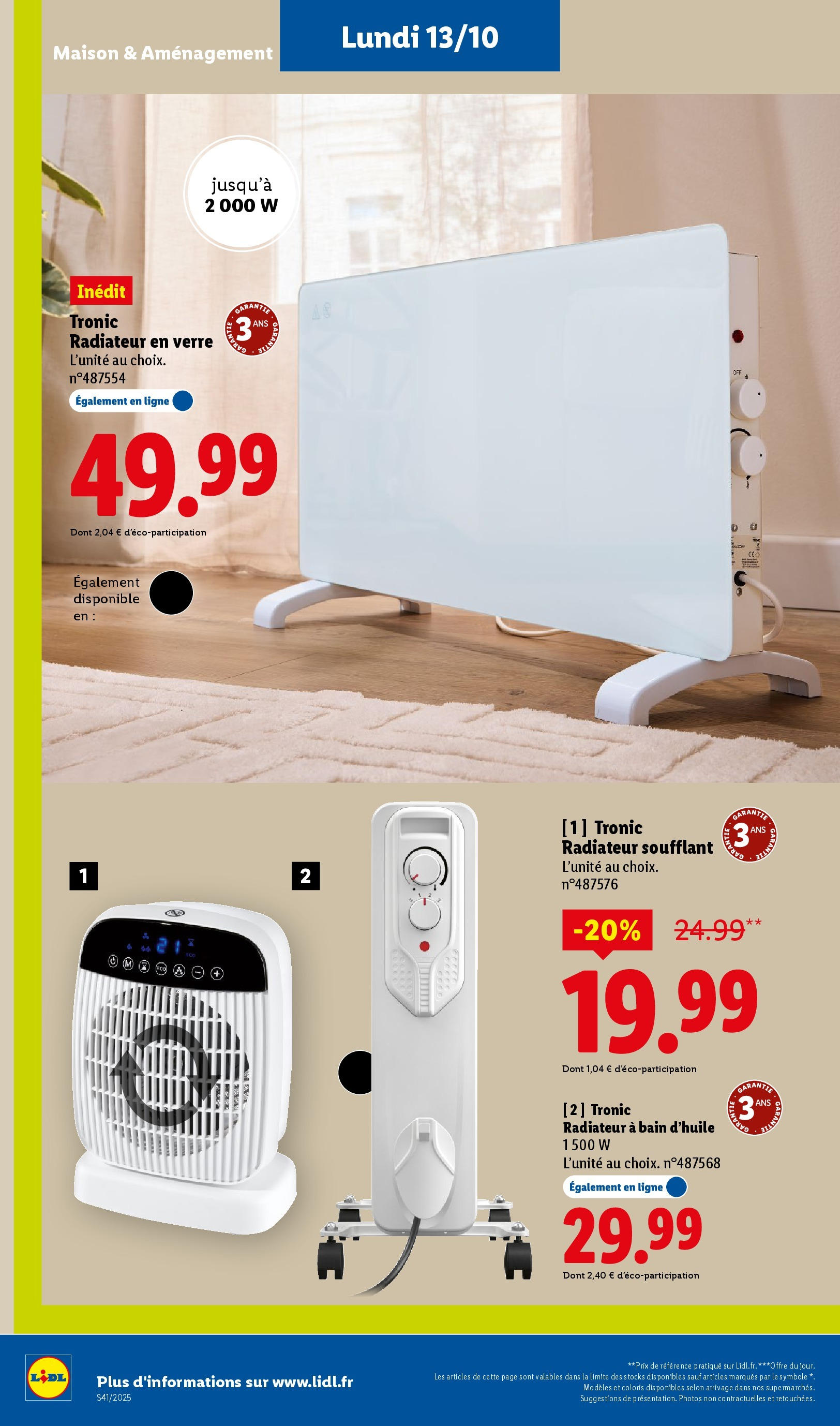 Catalogue LIDL du 08/10/2025 | Promo prospectus en ligne | Page: 62 | Produits: Radiateur