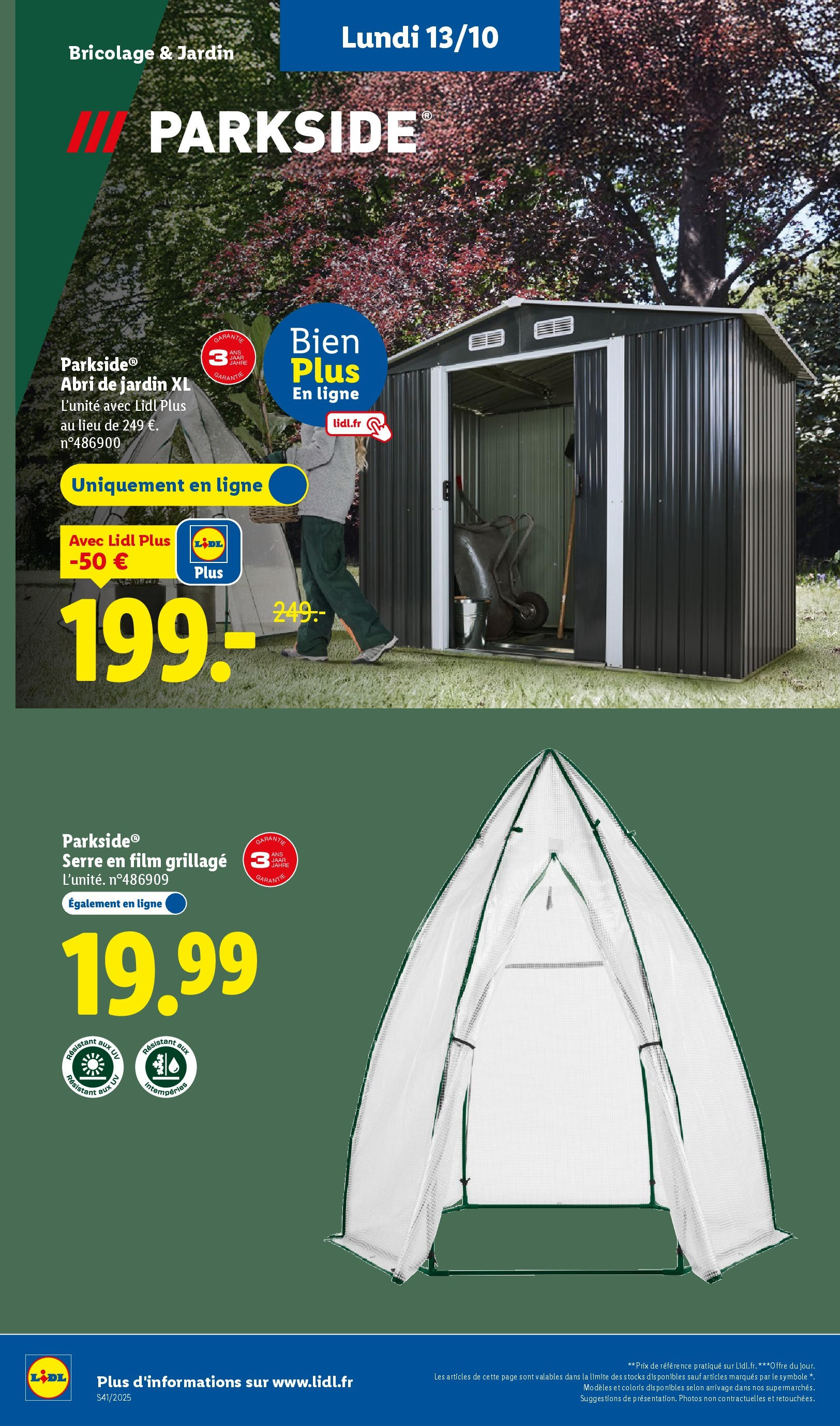 Catalogue LIDL du 08/10/2025 | Promo prospectus en ligne | Page: 66 | Produits: Abri de jardin