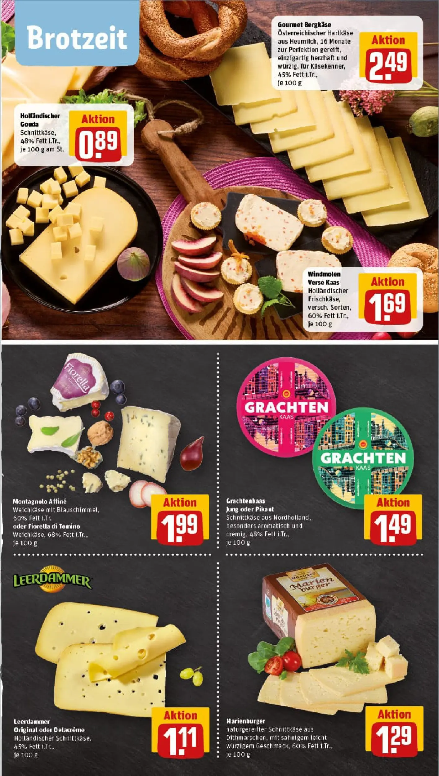 REWE Prospekt ab 06.10.2025 zum Blättern » Angebote | Seite: 9 | Produkte: Gouda, Burger, Leerdammer