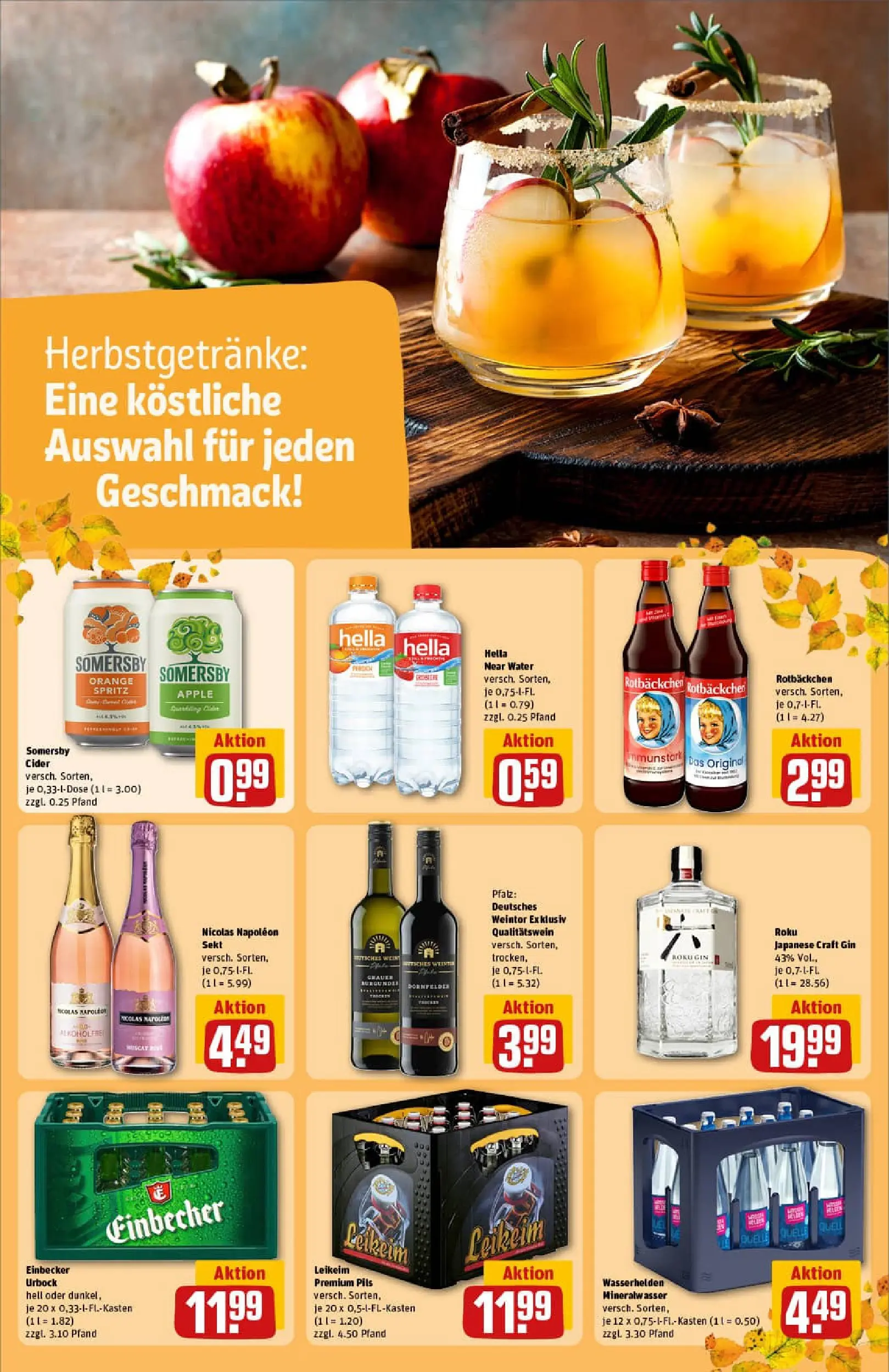 REWE Prospekt ab 06.10.2025 zum Blättern » Angebote | Seite: 21 | Produkte: Mineralwasser, Hella, Wein, Gin
