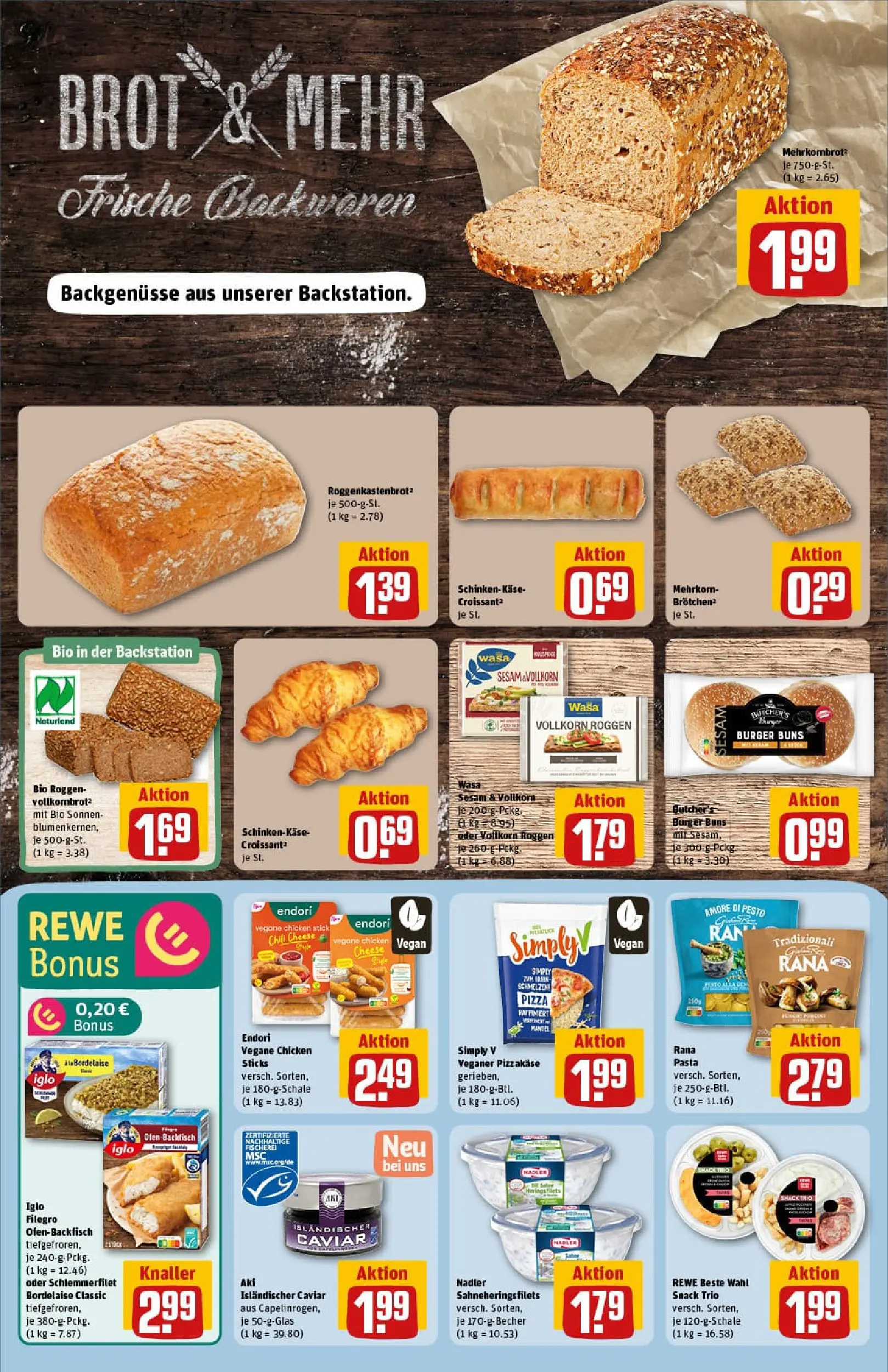 REWE Prospekt ab 06.10.2025 zum Blättern » Angebote | Seite: 12 | Produkte: Iglo, Croissant, Brot, Pizza
