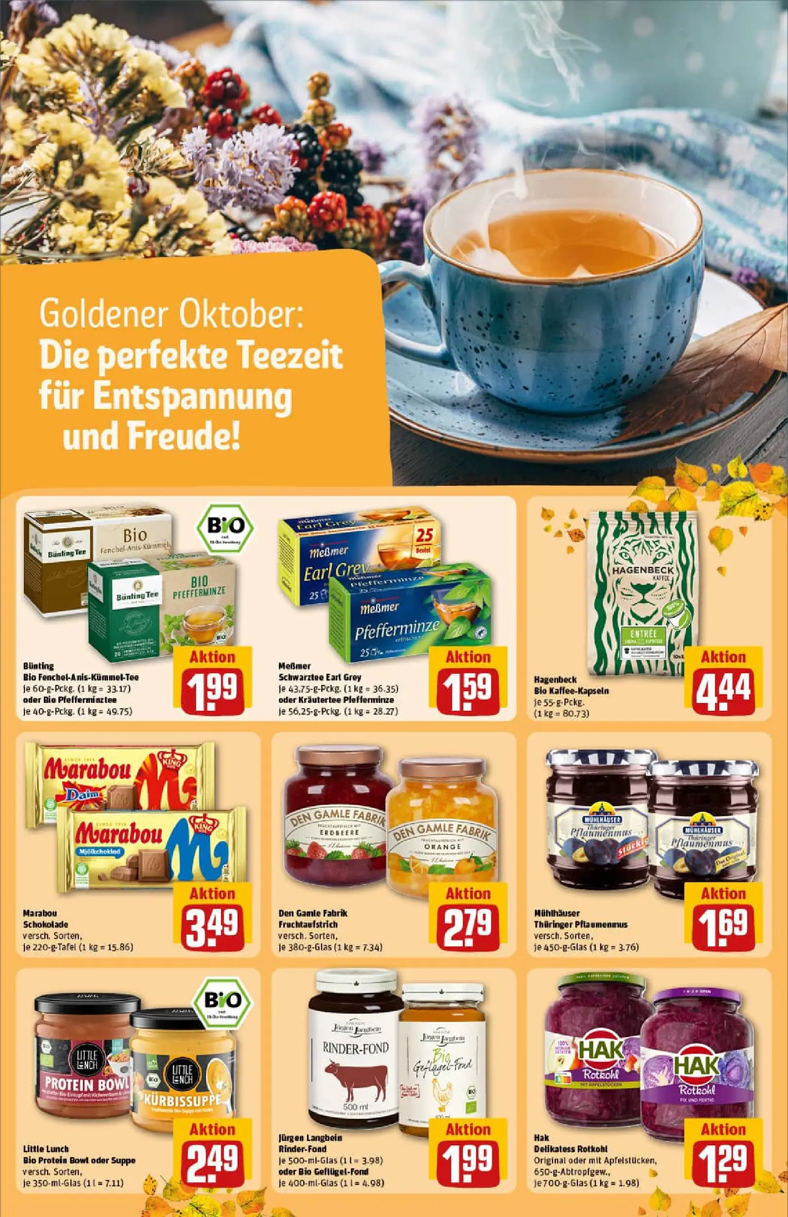 REWE Prospekt ab 06.10.2025 zum Blättern » Angebote | Seite: 20 | Produkte: Rotkohl, Schokolade, Messmer, Tee