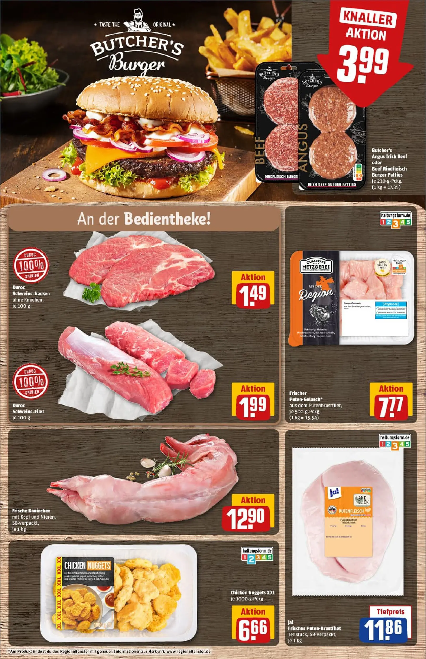REWE Prospekt ab 06.10.2025 zum Blättern » Angebote | Seite: 8 | Produkte: Burger, Schweinenacken, Schweinefilet, Rindfleisch