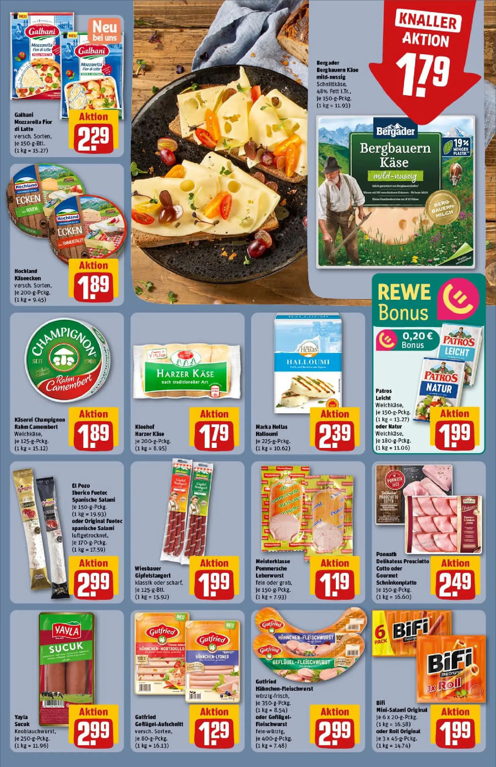 REWE Prospekt ab 06.10.2025 zum Blättern » Angebote | Seite: 19 | Produkte: Hahnchen, Milch, Patros, Salami