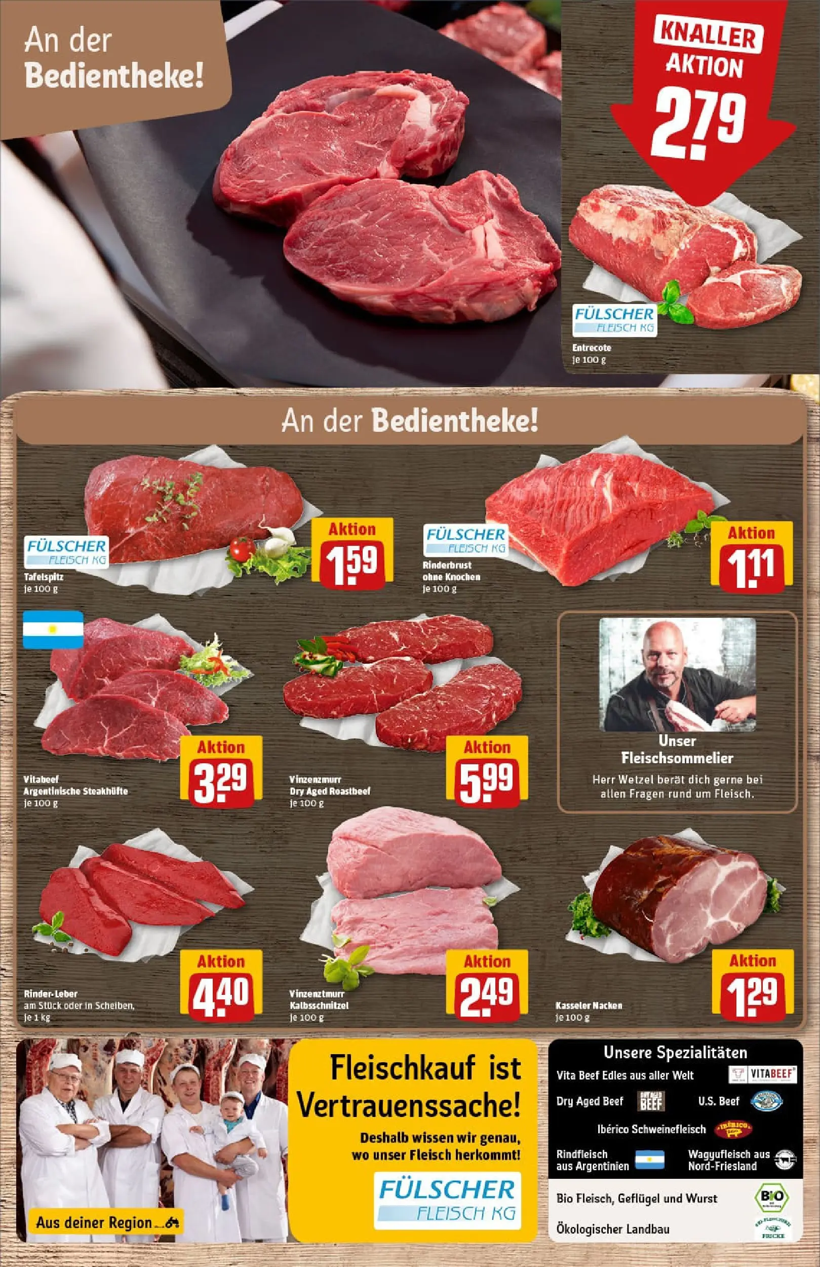 REWE Prospekt ab 06.10.2025 zum Blättern » Angebote | Seite: 8 | Produkte: Entrecote, Roastbeef, Schweinefleisch, Fleisch