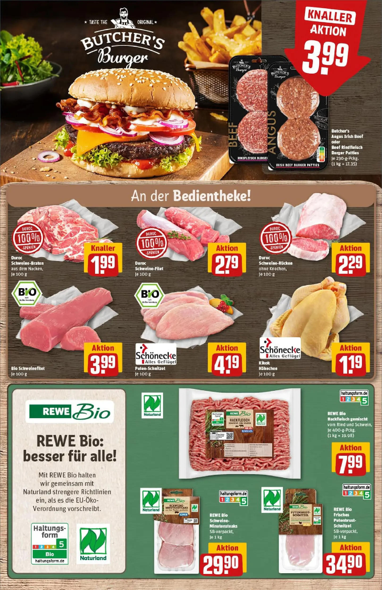 REWE Prospekt ab 06.10.2025 zum Blättern » Angebote | Seite: 9 | Produkte: Schnitzel, Putenschnitzel, Rindfleisch, Hackfleisch