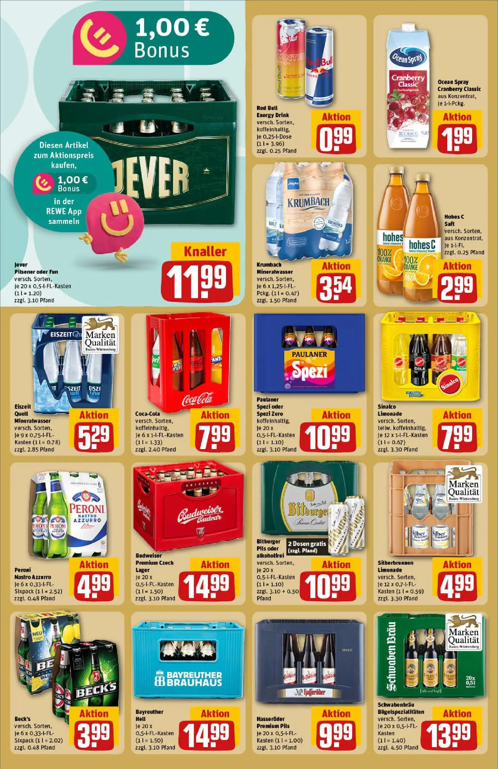 REWE Prospekt ab 06.10.2025 zum Blättern » Angebote | Seite: 16 | Produkte: Bayreuther hell, Coca cola, Cola, Paulaner