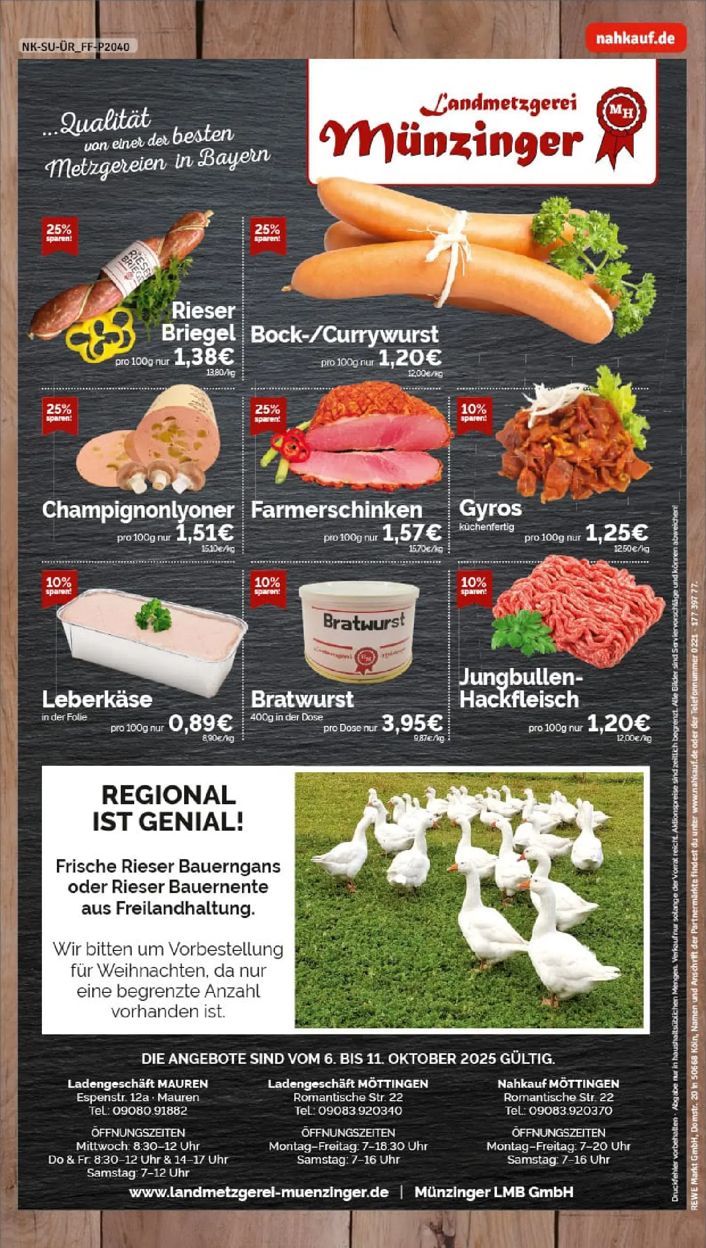 REWE Prospekt ab 06.10.2025 zum Blättern » Angebote | Seite: 8 | Produkte: Bratwurst, Gyros, Bilder, Schinken