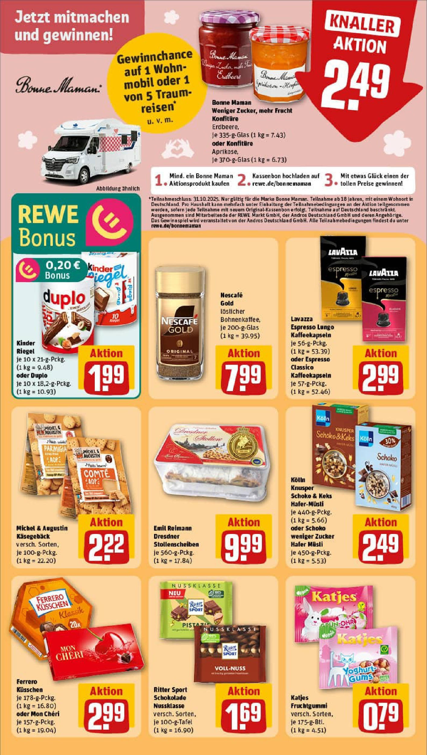REWE Prospekt ab 06.10.2025 zum Blättern » Angebote | Seite: 21 | Produkte: Lavazza, Ritter sport, Katjes, Zucker