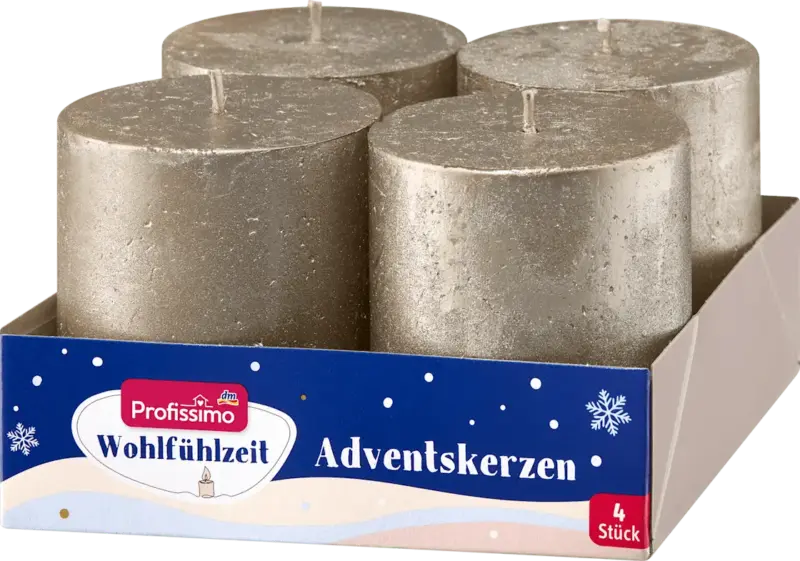 Profissimo Stumpenset 80/68 Rustik, metallic platin