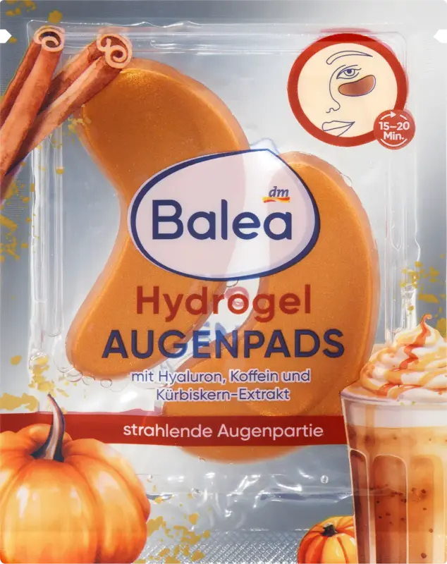 Balea Augenpads Hydrogel Pumpkin Spice Latte