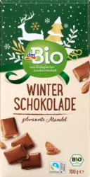dmBio Winterschokolade, gebrannte Mandeln
