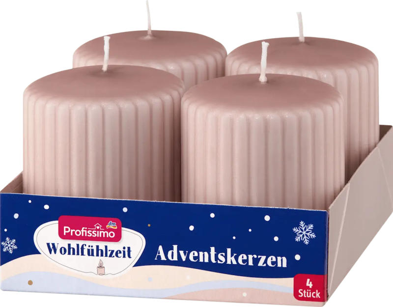 Profissimo Stumpenset 80/68 Rillen, metallic rosa