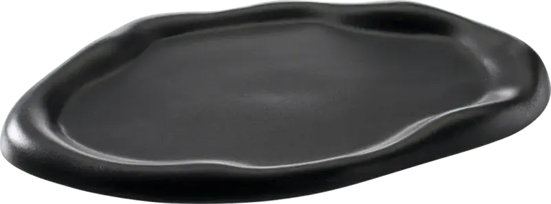 dm home Schmuckablage mit Wellenrand, schwarz (24x16,5 cm)