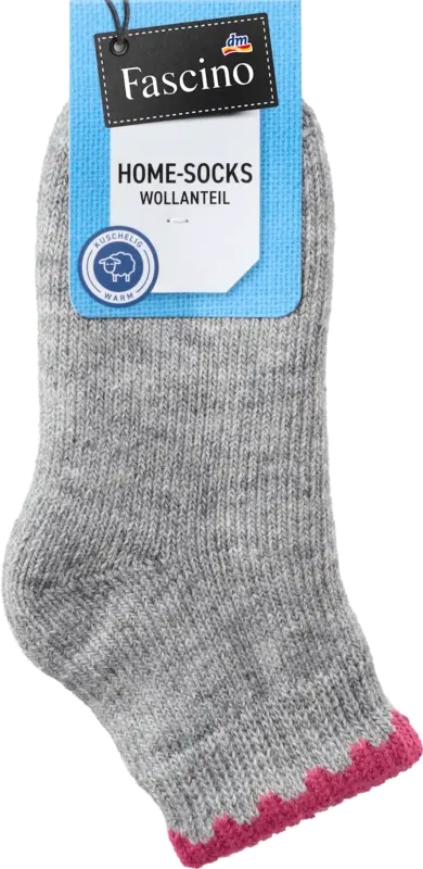 Fascino Socken mit Wolle & kurzem Schaft grau Gr. 39-42
