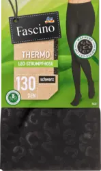 Fascino Strumpfhose Thermo mit Leo-Muster & recyceltem Polyester schwarz Gr. 46/48, 130 DEN
