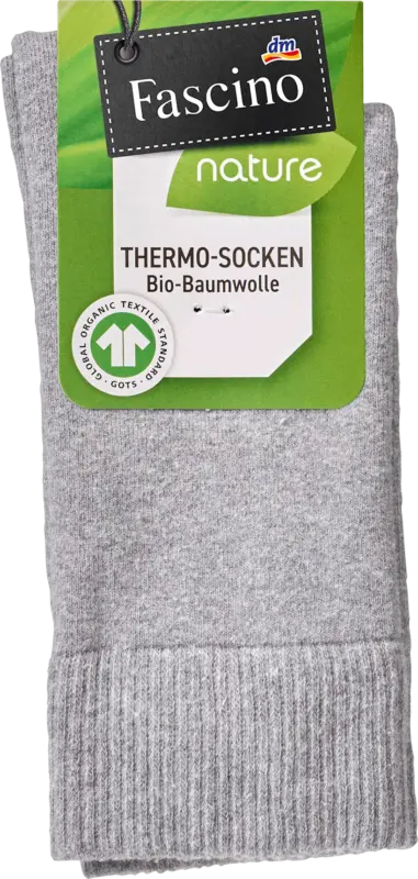 Fascino Socken mit wärmendem Vollfrottee grau Gr. 35-38